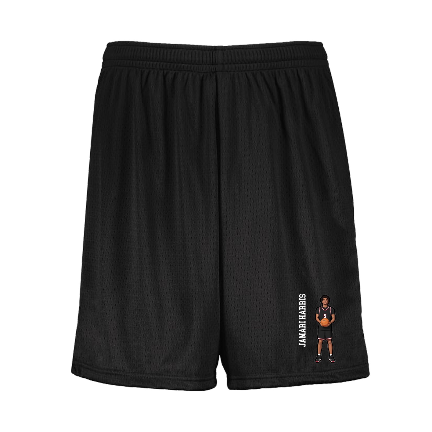 Shorts — Name Vertical in Black