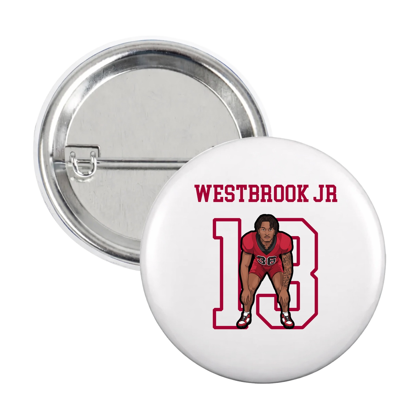 Game Day Button — Shirsey in White