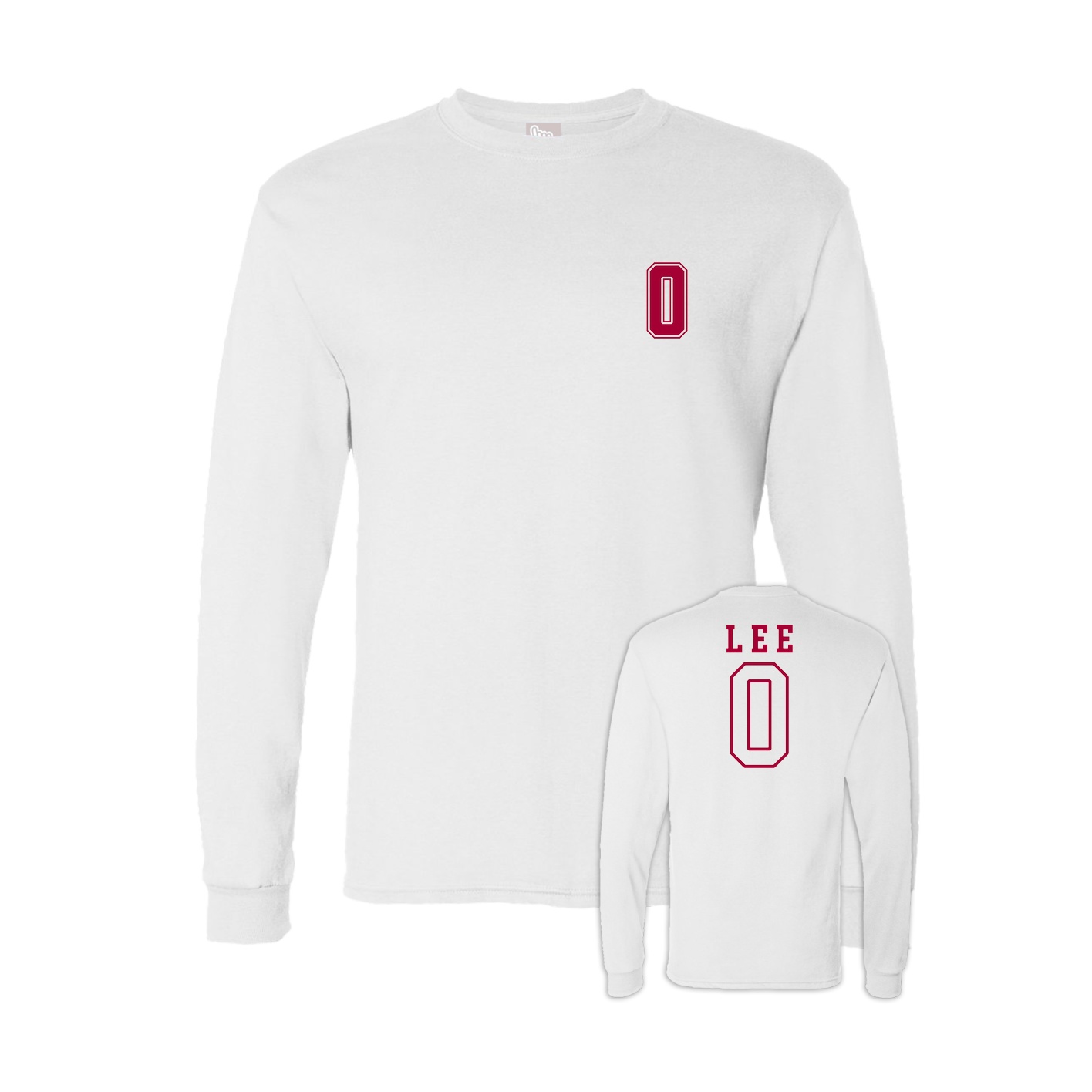 Long Sleeve Tee — Chest Back in White