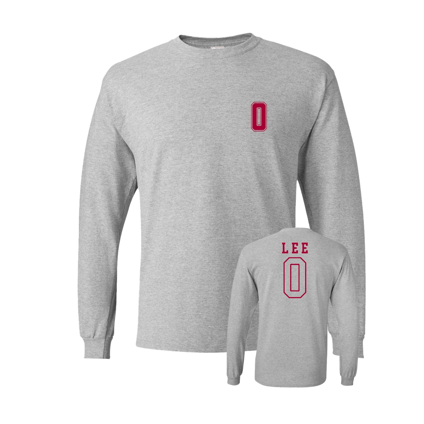 Long Sleeve Tee — Chest Back in Grey