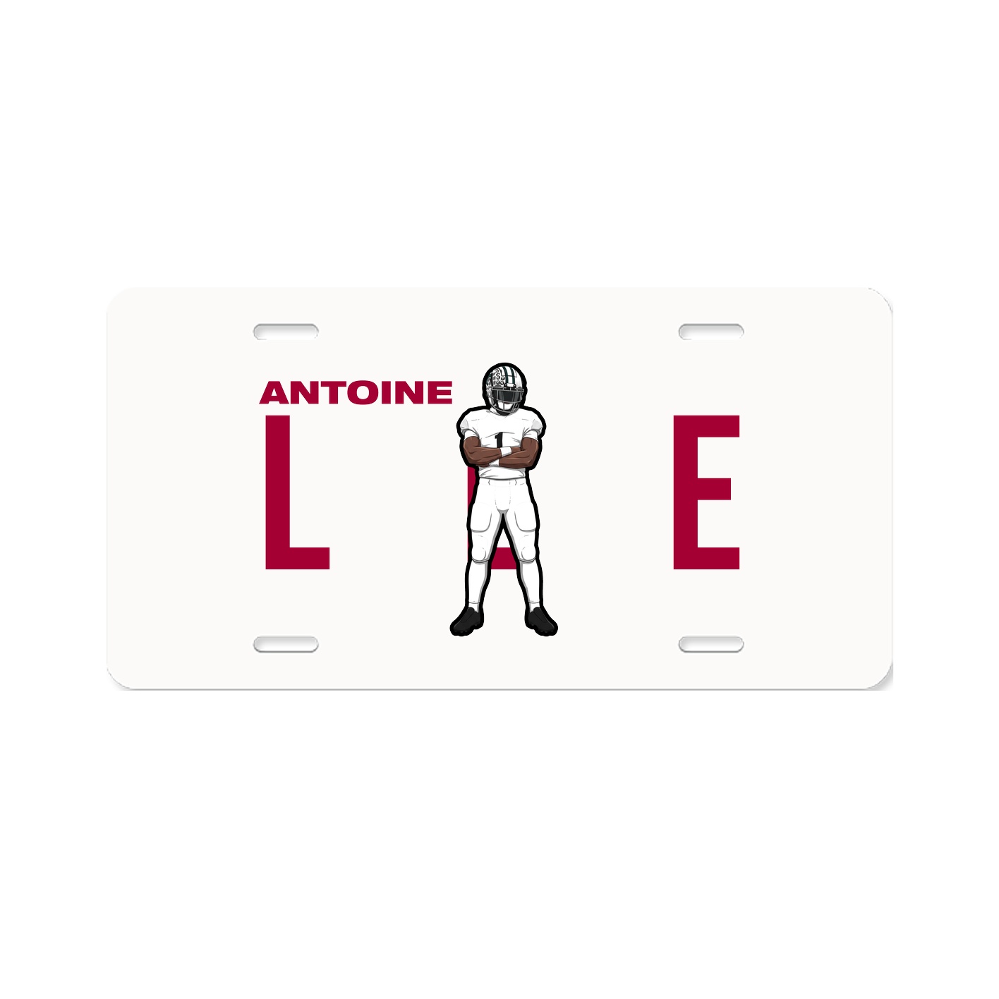 License Plate — Player Name in Classic