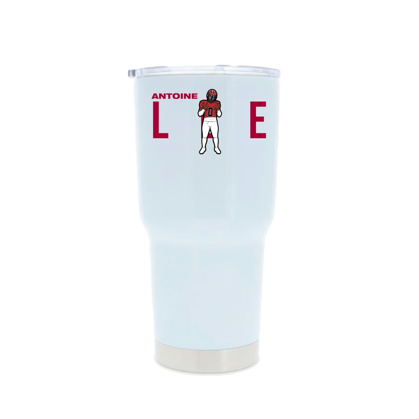30oz Stainless Steel Tumbler — Player Name in White