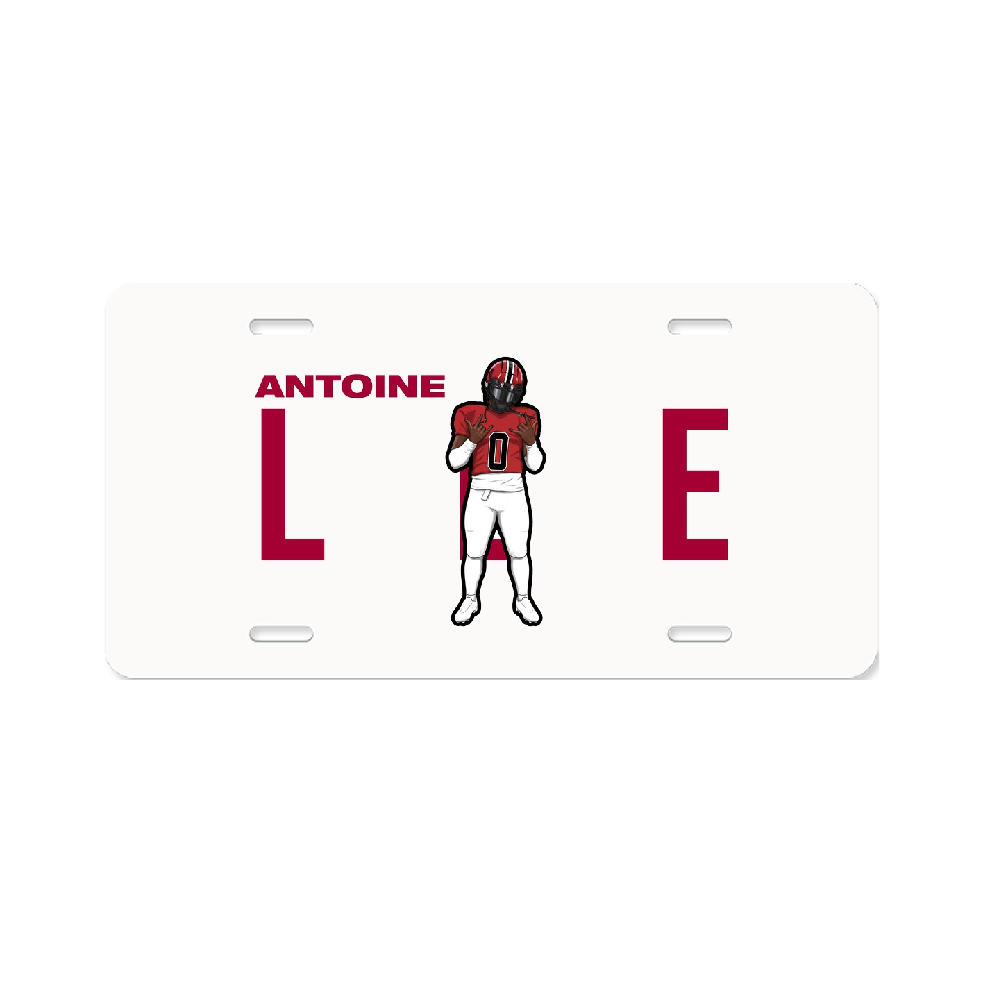 License Plate — Player Name in Classic