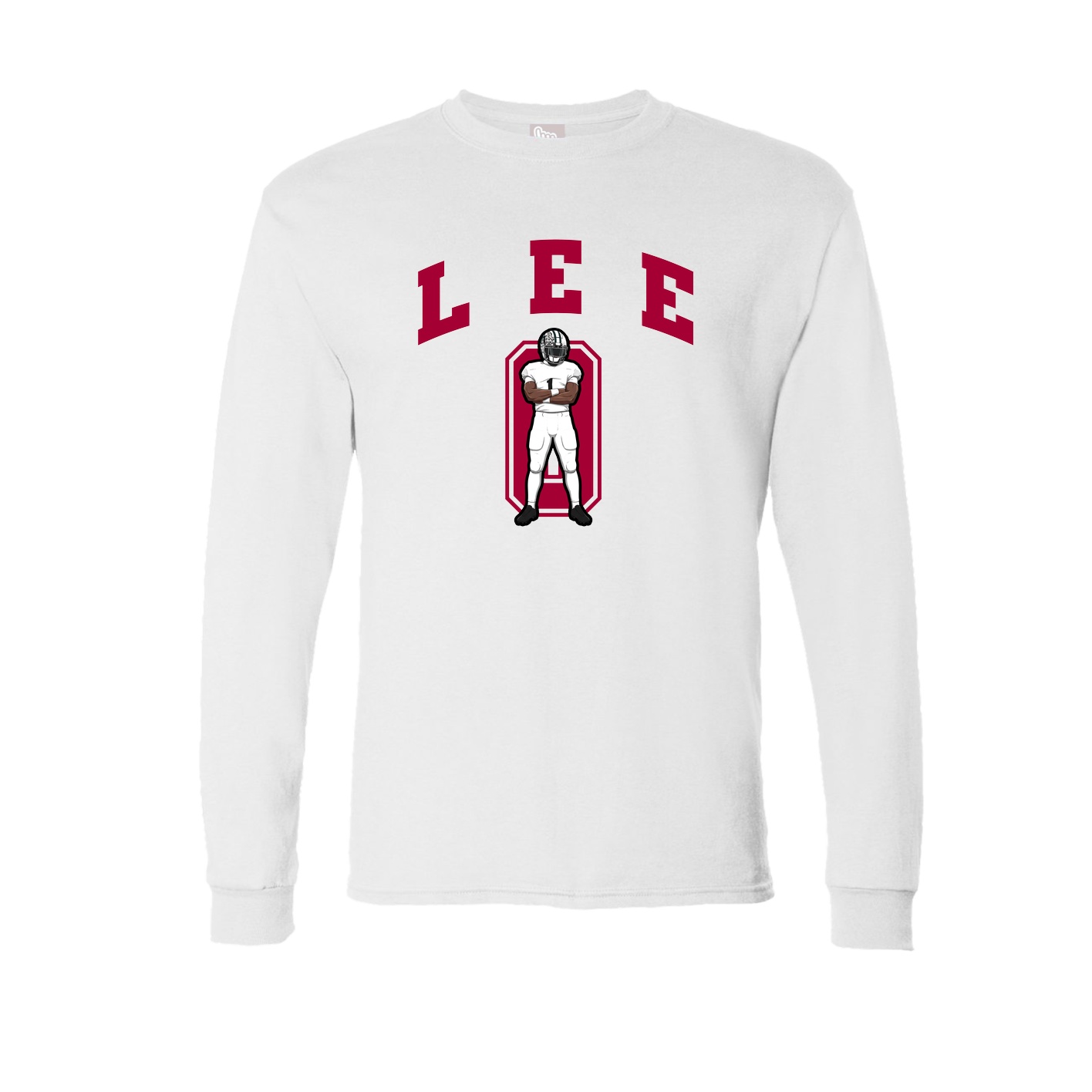 Long Sleeve Tee — Number in White