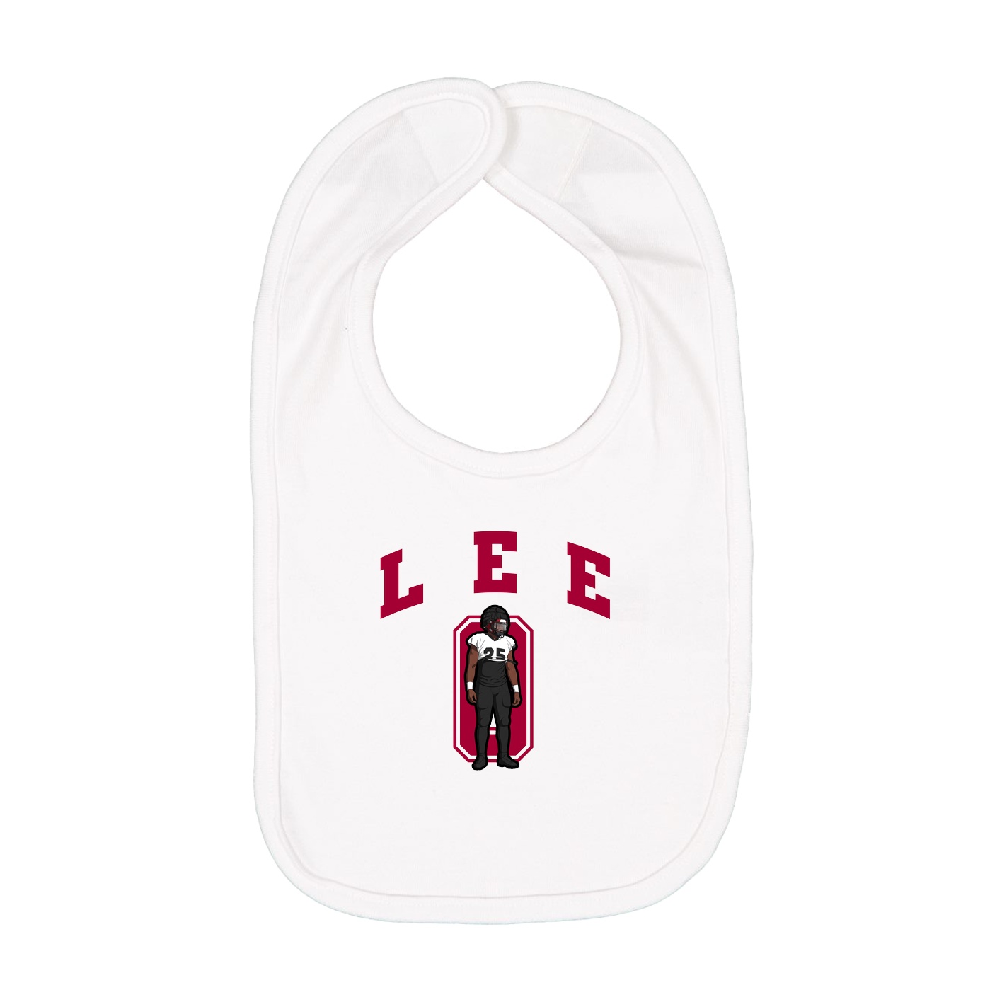 Infant Bib — Number in White