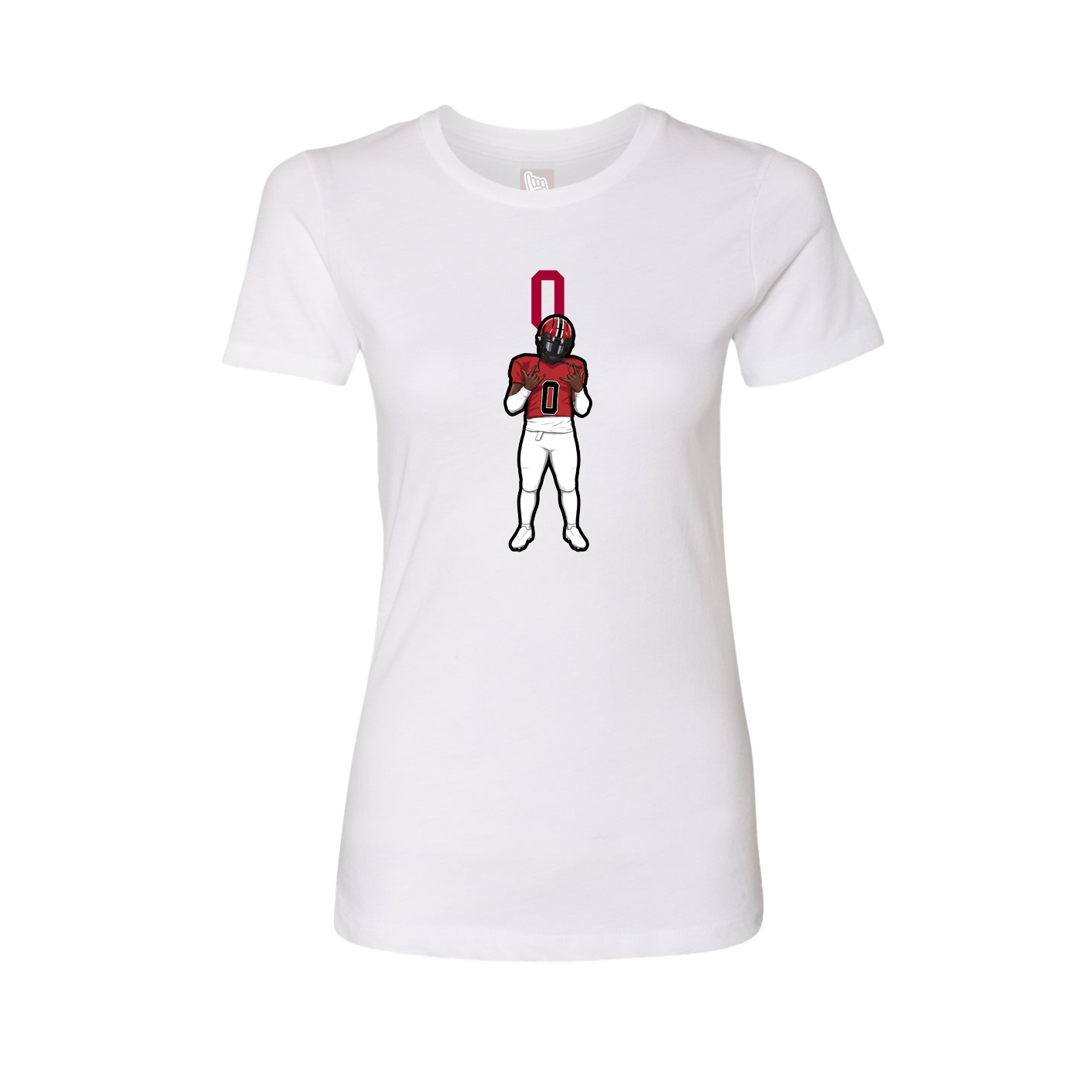 Fitted Women's Tee — Number Top in White