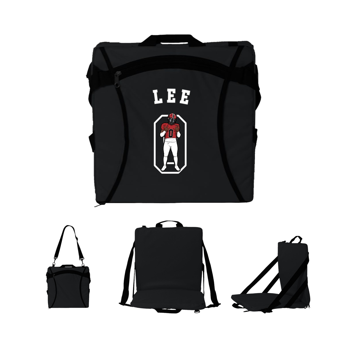 Folding Stadium Seat — Shirsey Arch in Black