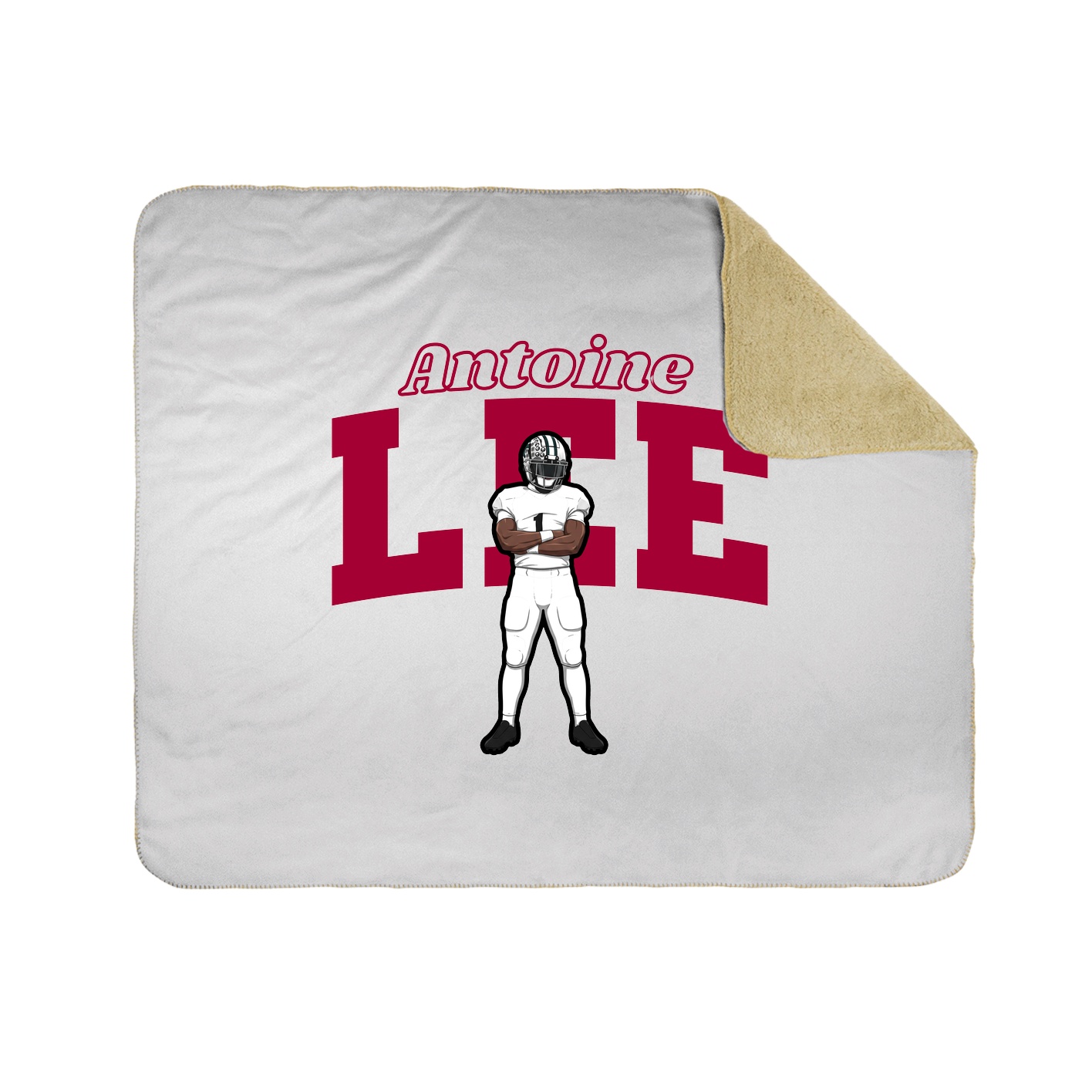 Throw Blanket — Name Arch in White