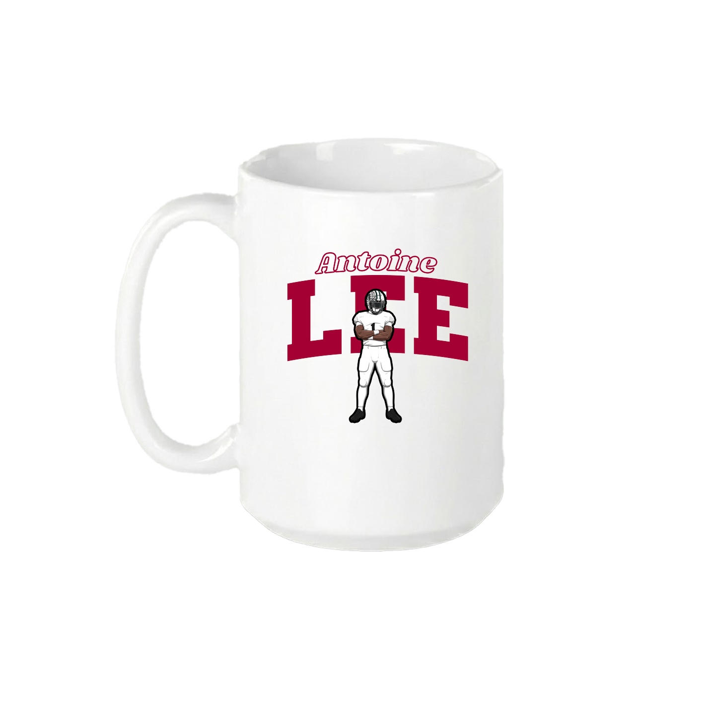 15oz Coffee Mug — Name Arch in White