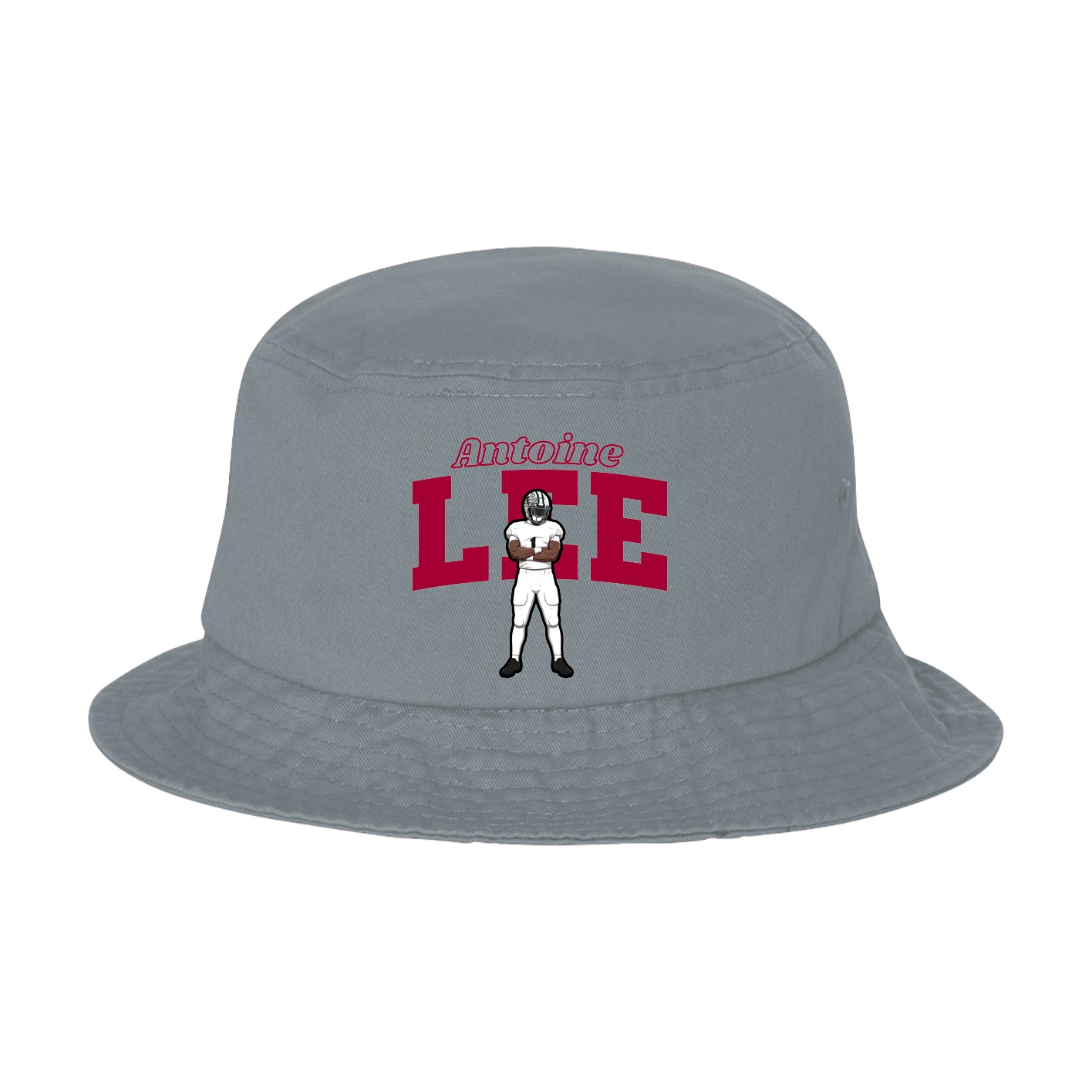 Bucket Cap — Name Arch in Grey