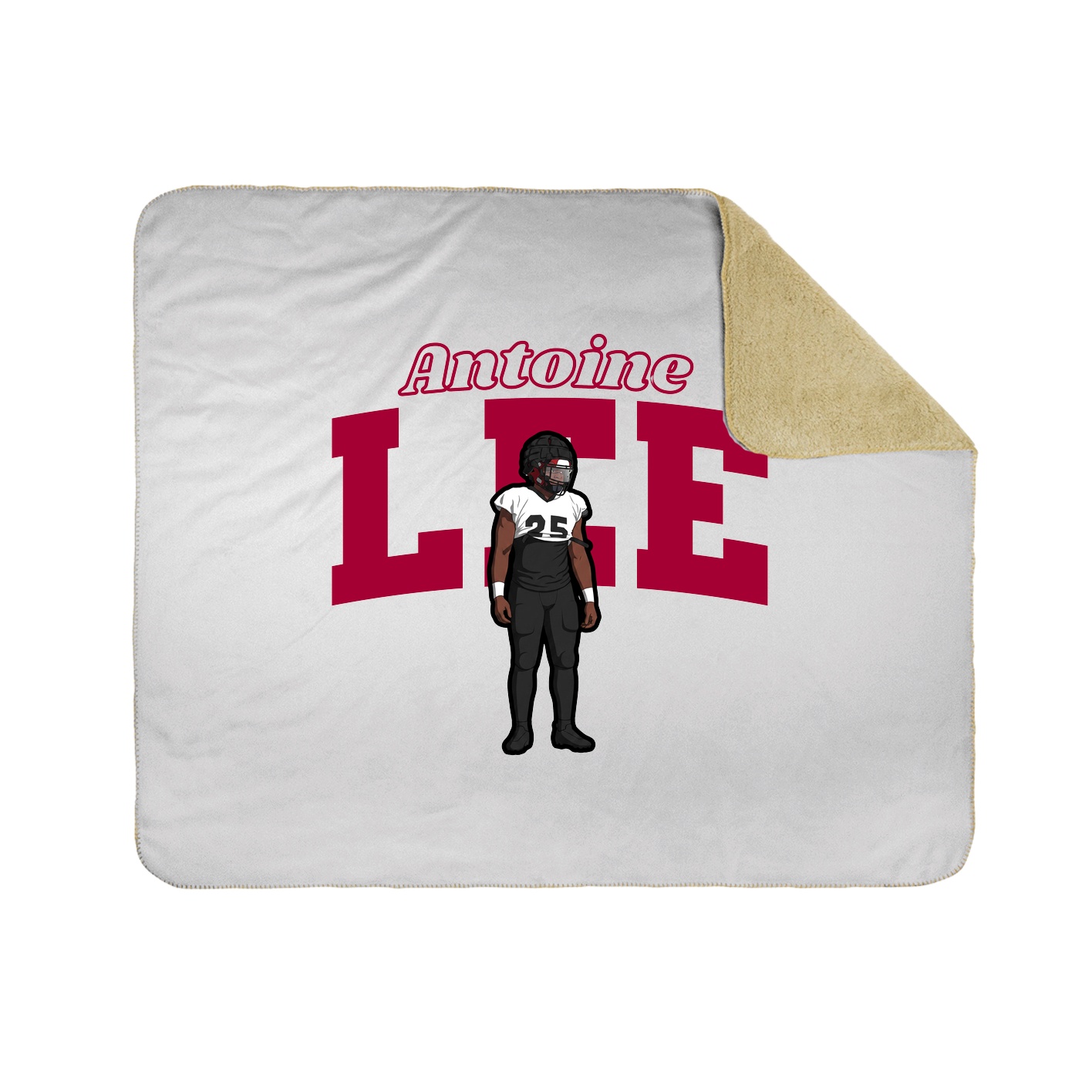 Throw Blanket — Name Arch in White
