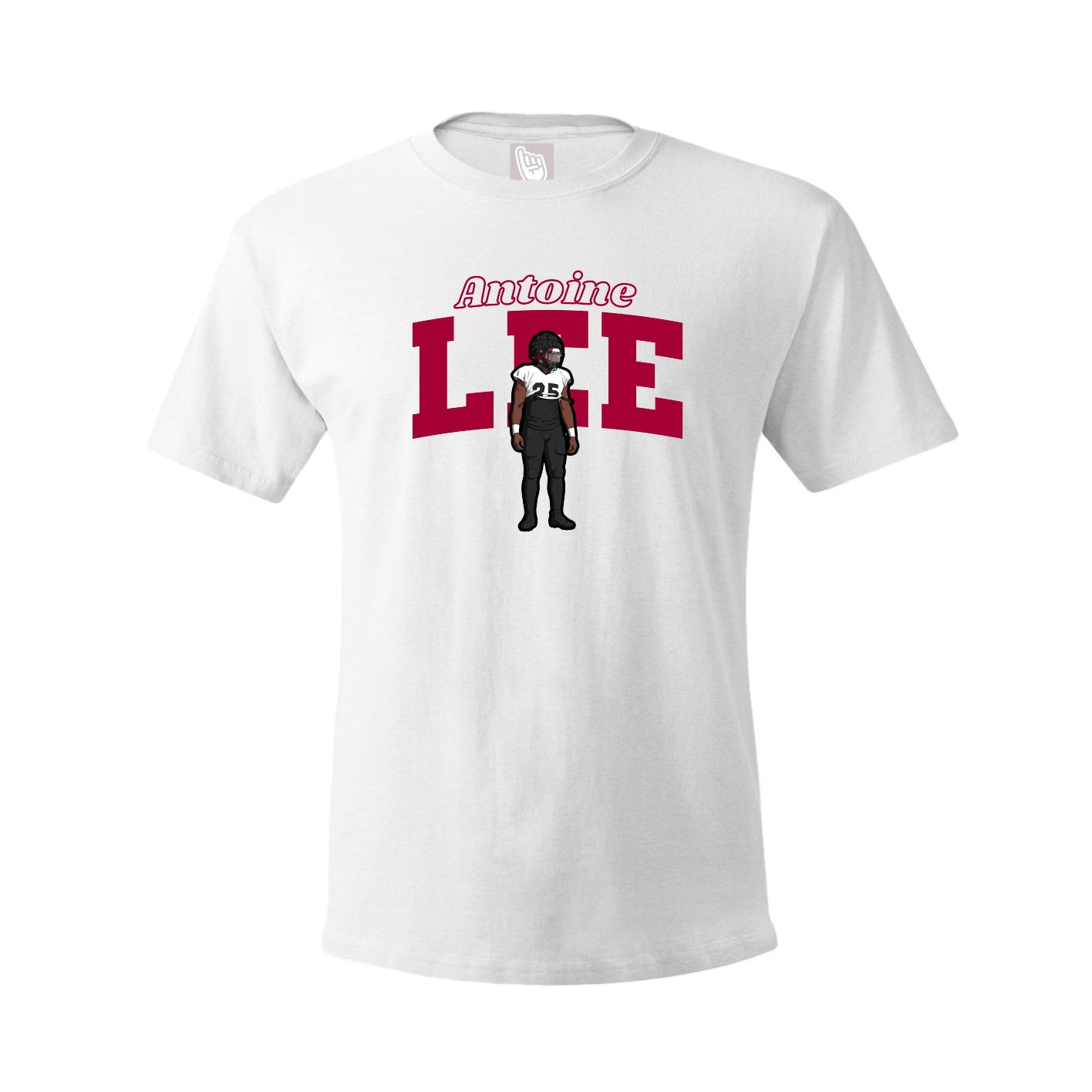 Youth Tee — Name Arch in White