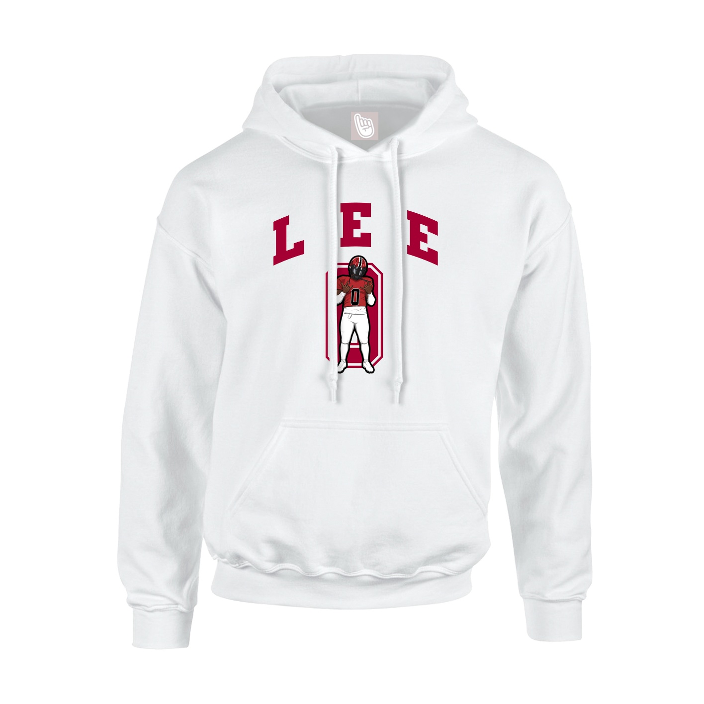 Hoodie — Number in White