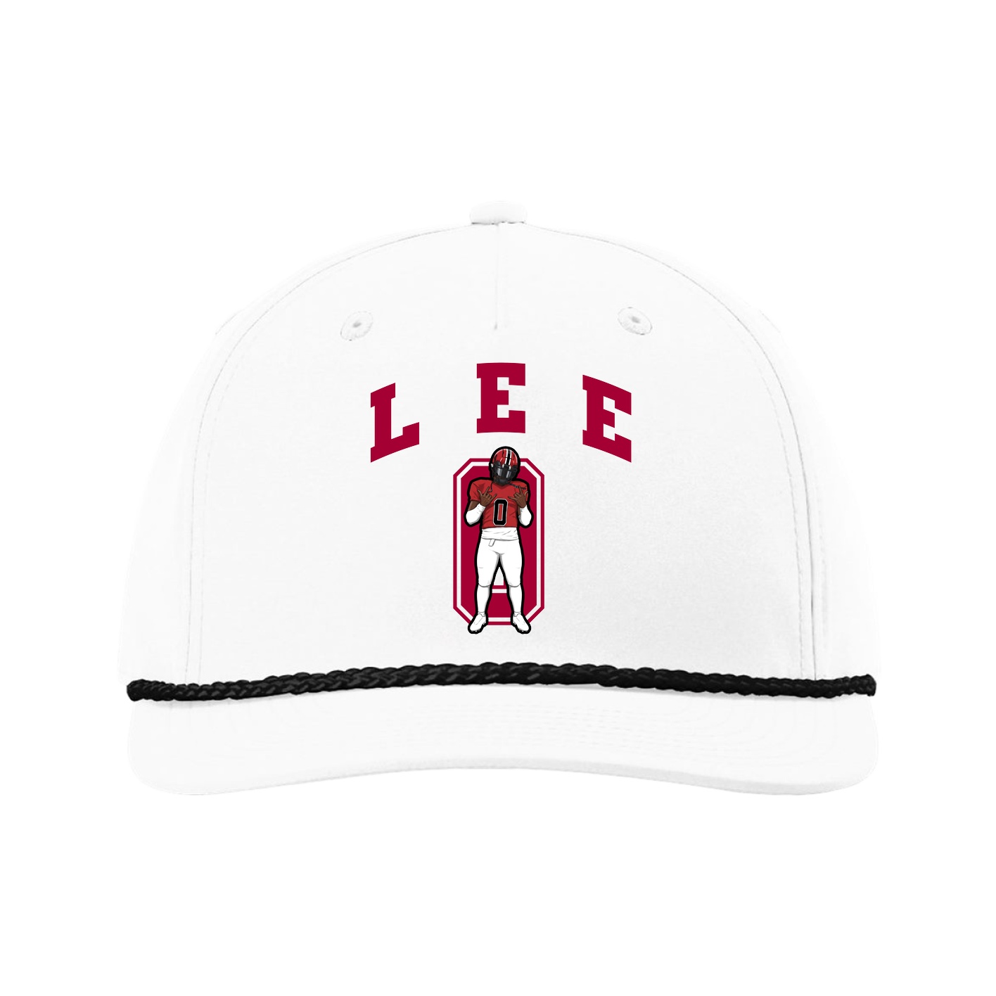 Five-Panel Classic Rope Cap — Number in White