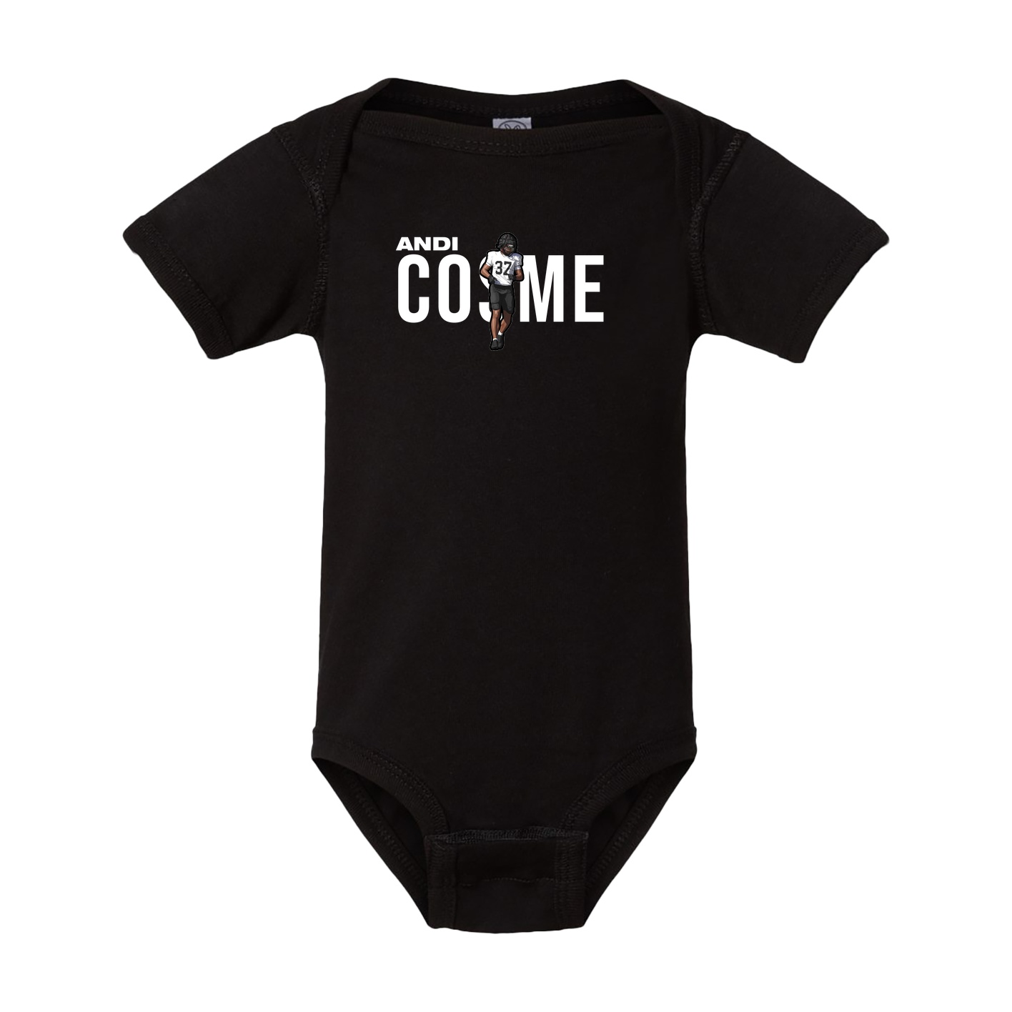 Baby Onesie — Player Name in Black