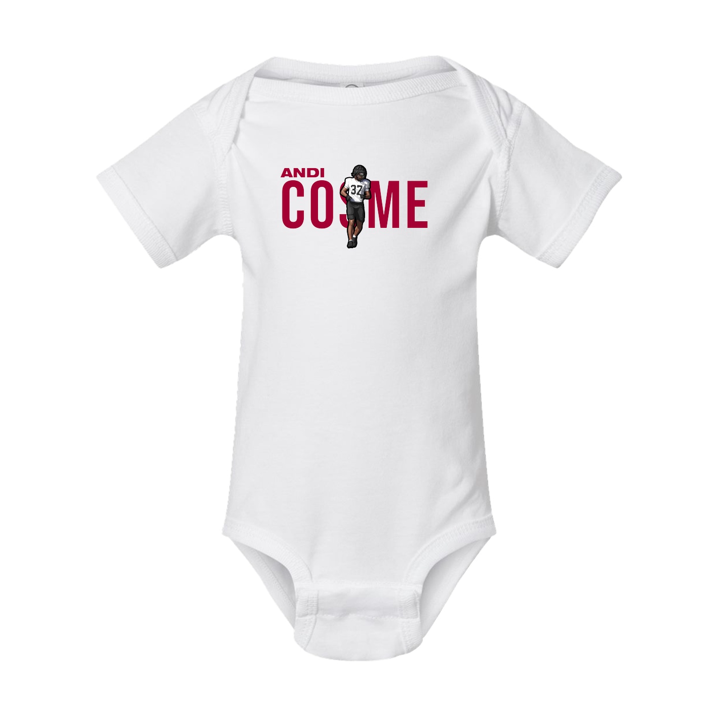 Baby Onesie — Player Name in White