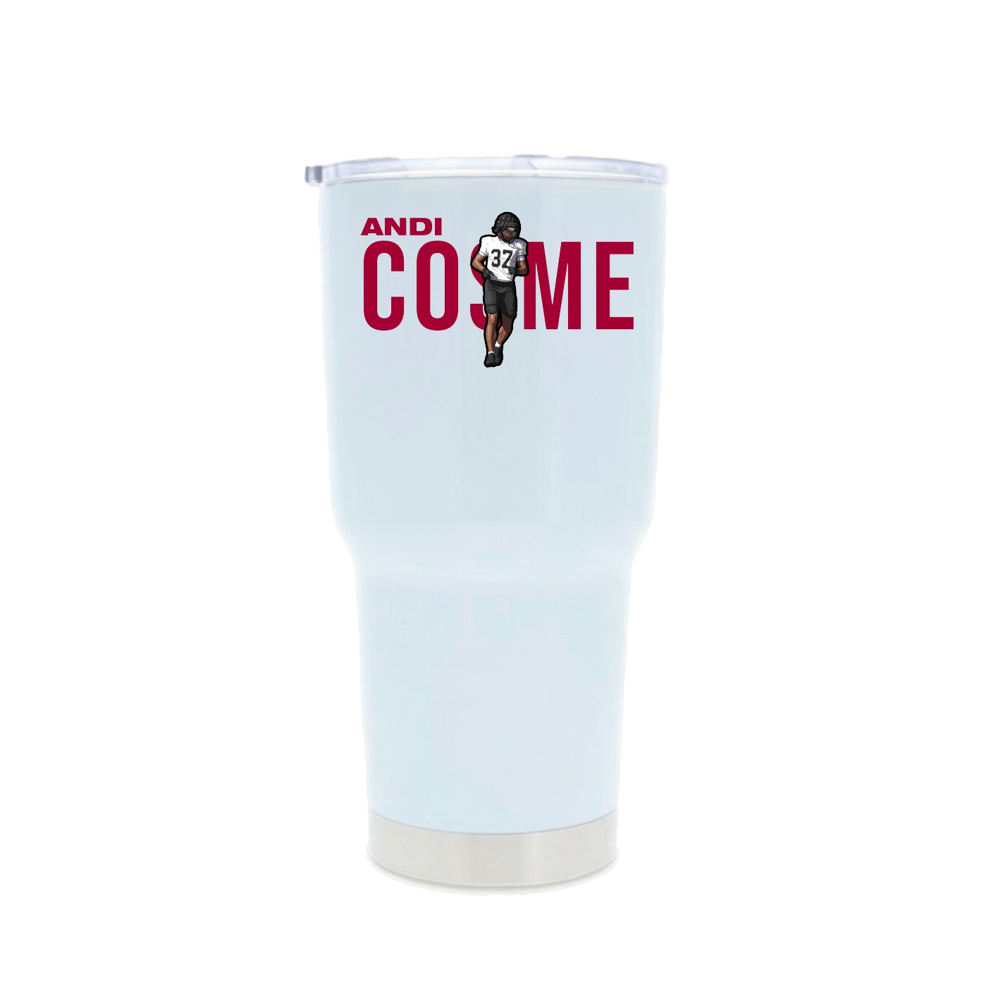 30oz Stainless Steel Tumbler — Player Name in White
