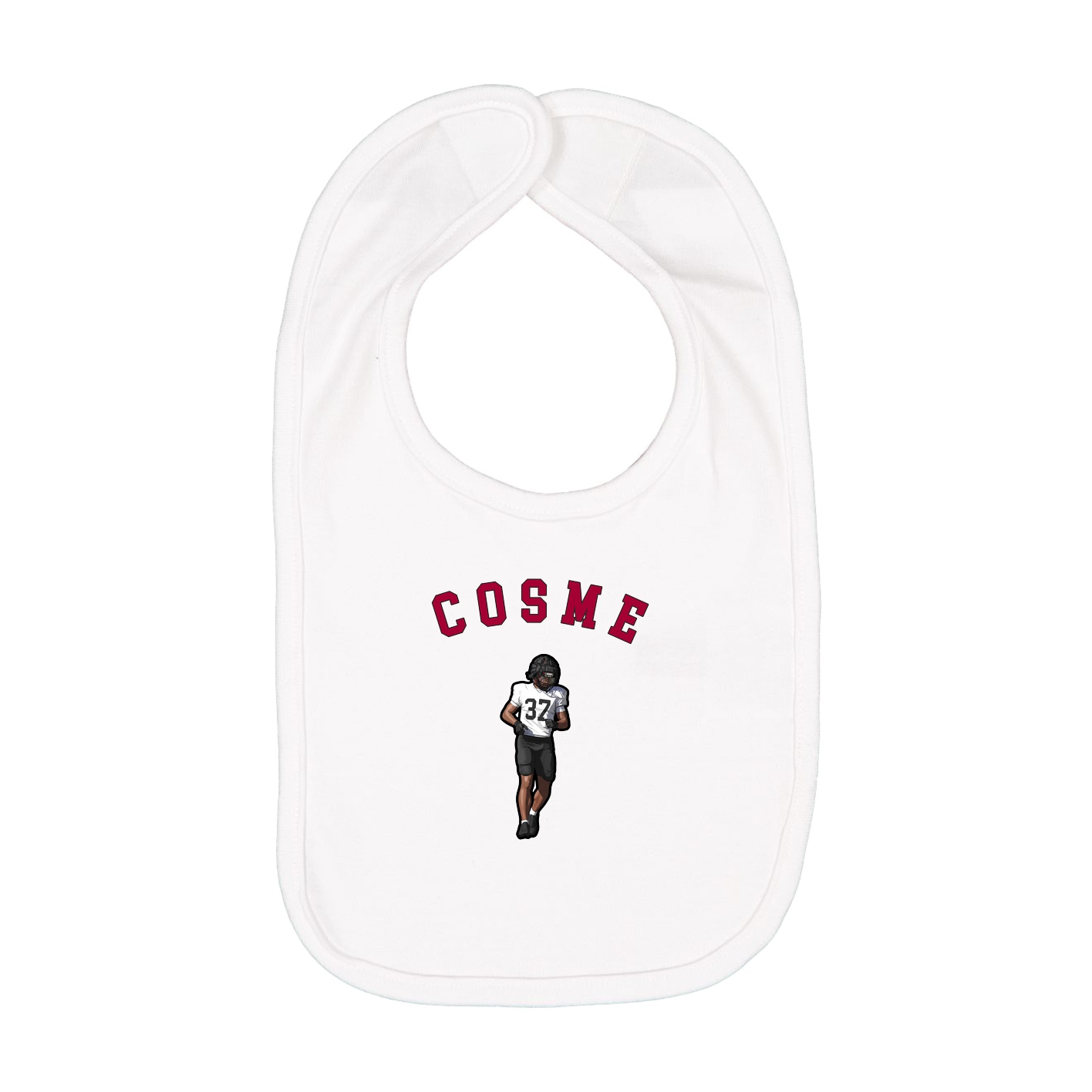 Infant Bib — Shirsey Arch in White