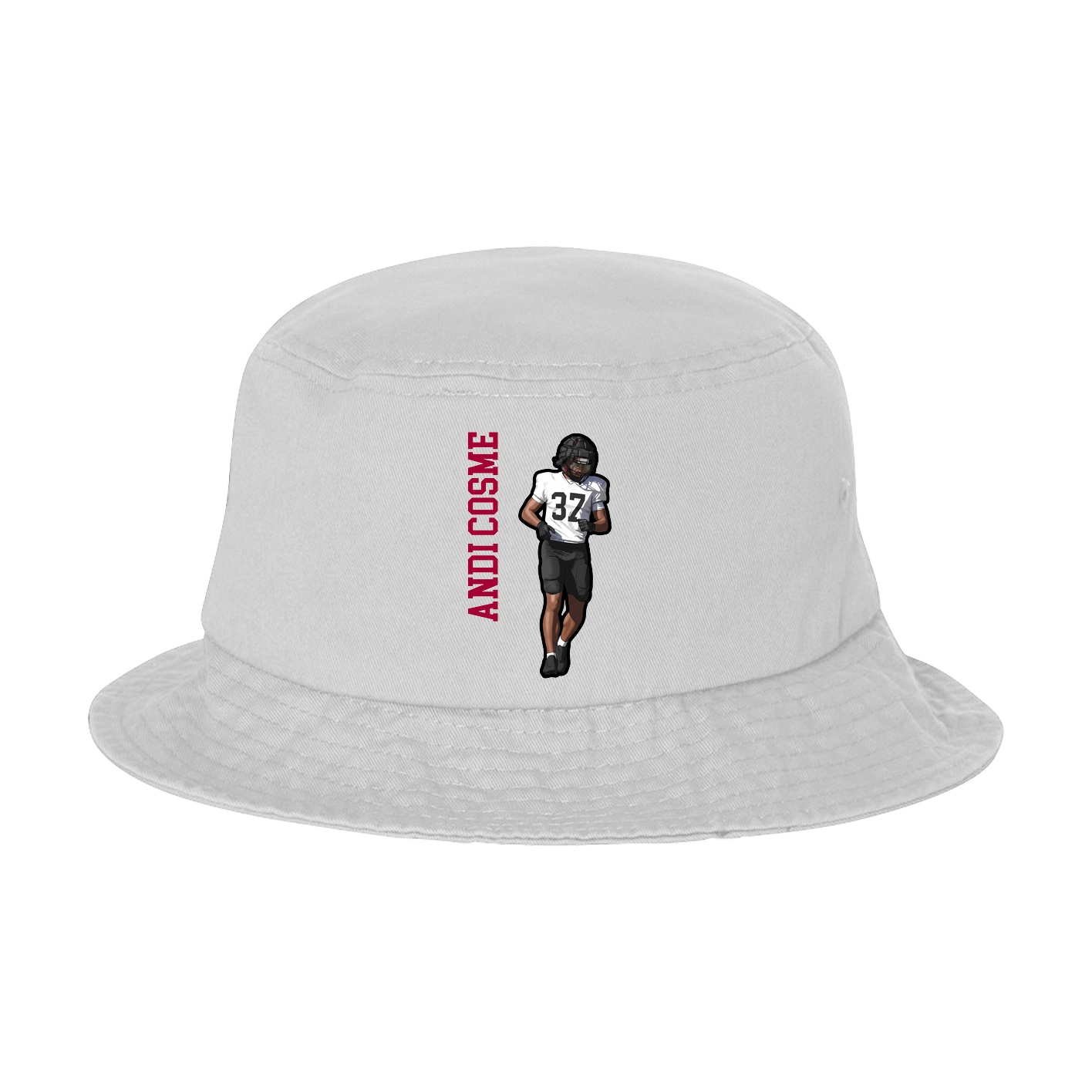 Bucket Cap — Name Vertical in White