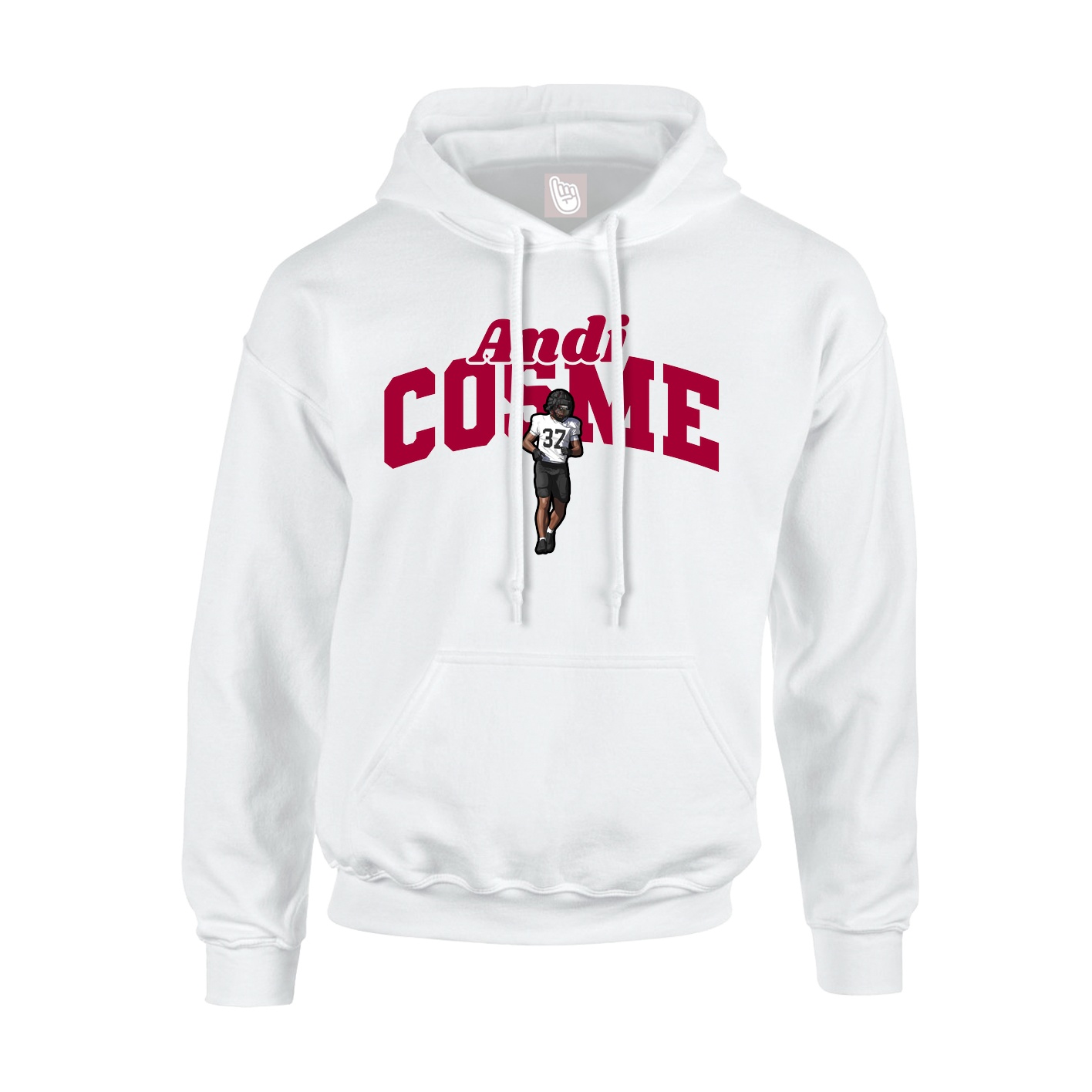 Youth Hoodie — Signature Arch in White