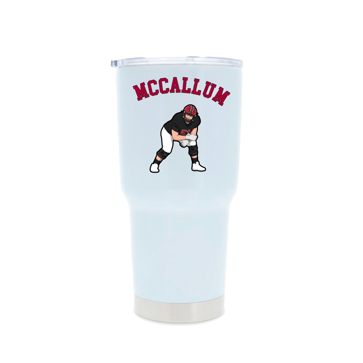 30oz Stainless Steel Tumbler — Shirsey Arch in White