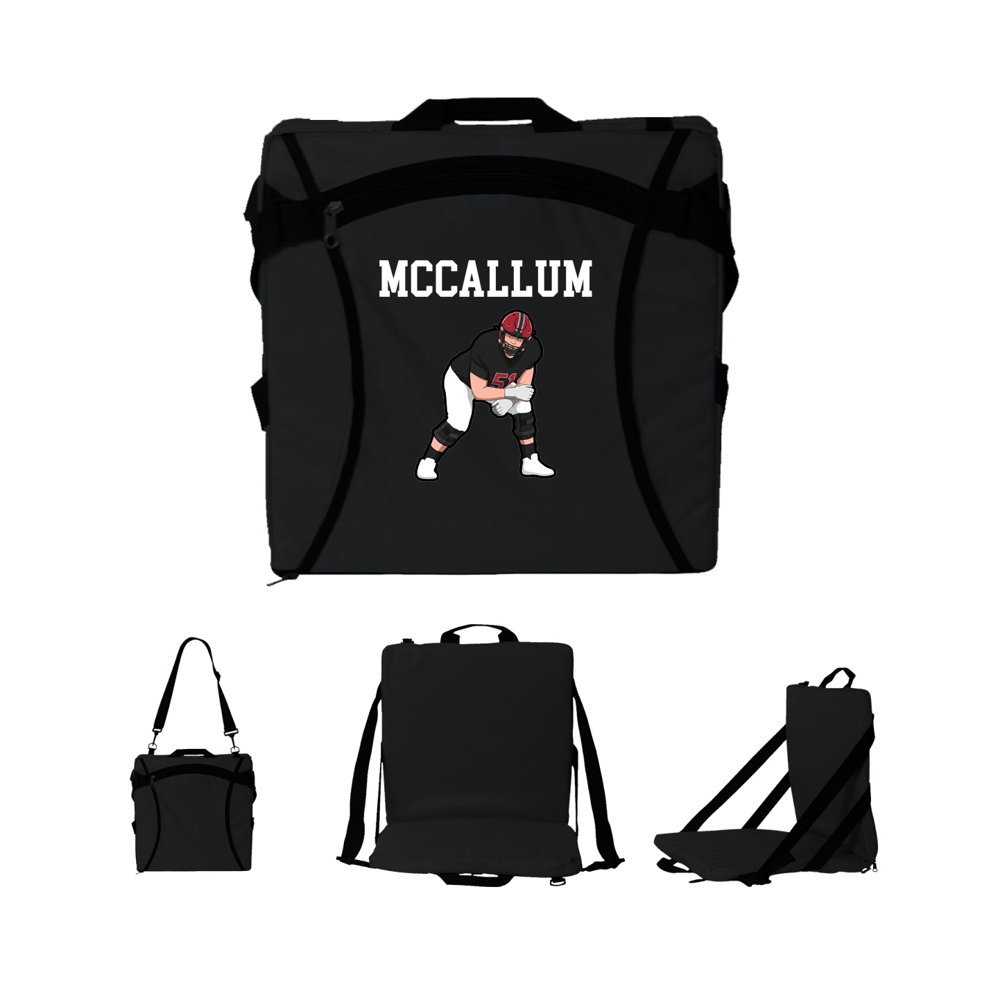 Folding Stadium Seat — Shirsey in Black