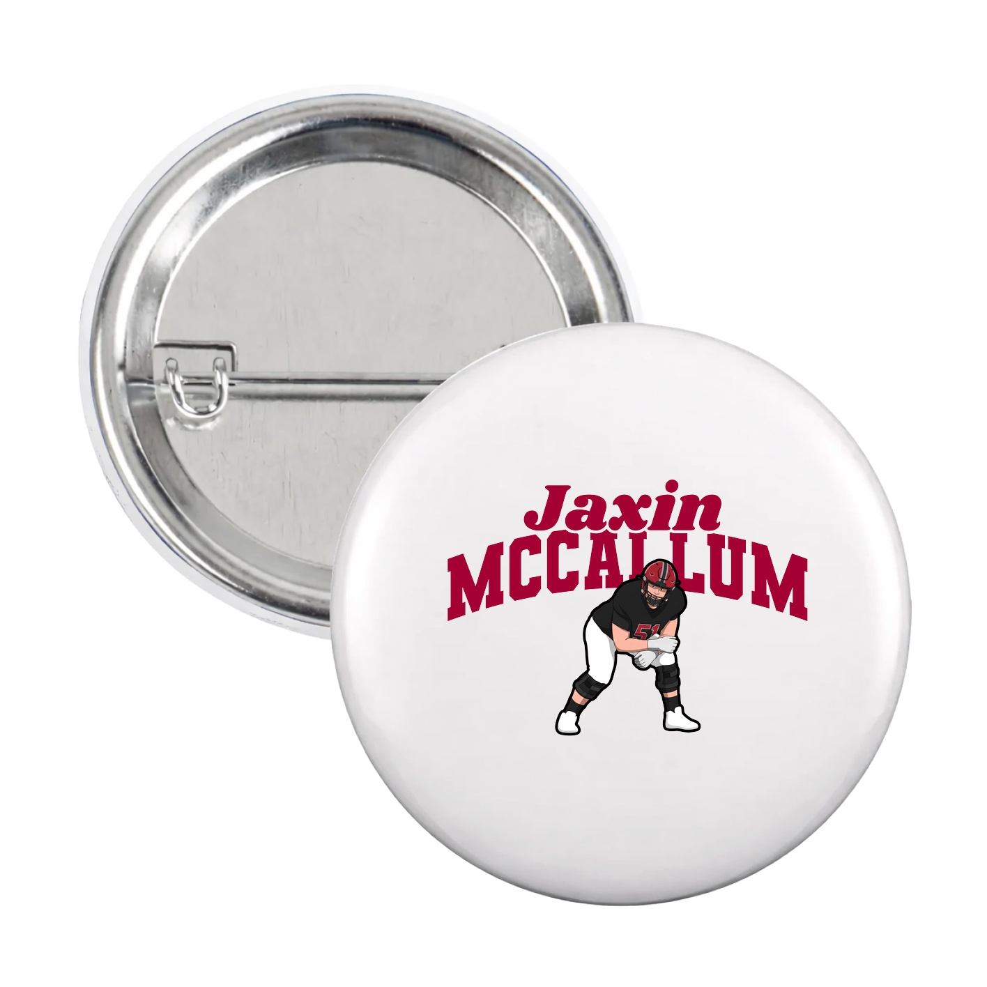 Game Day Button — Signature Arch in White