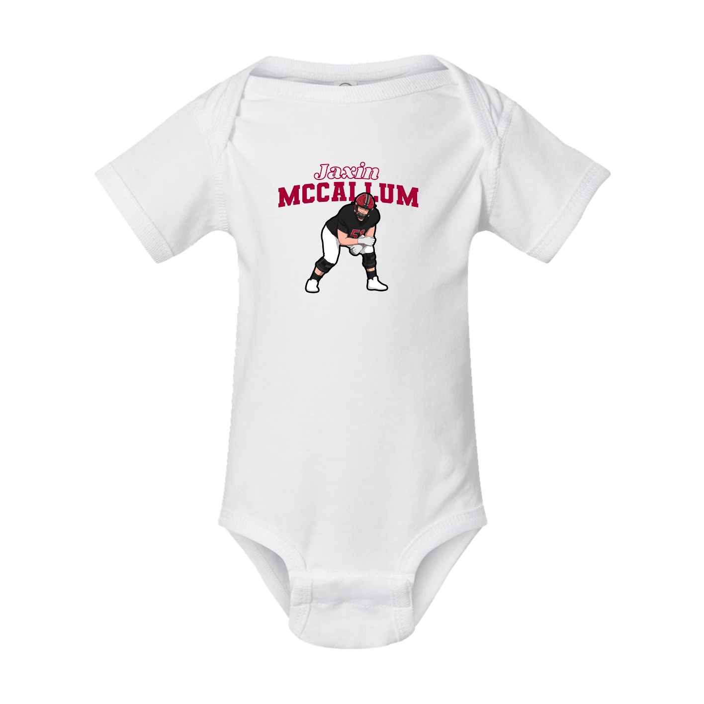 Baby Onesie — Name Arch in White