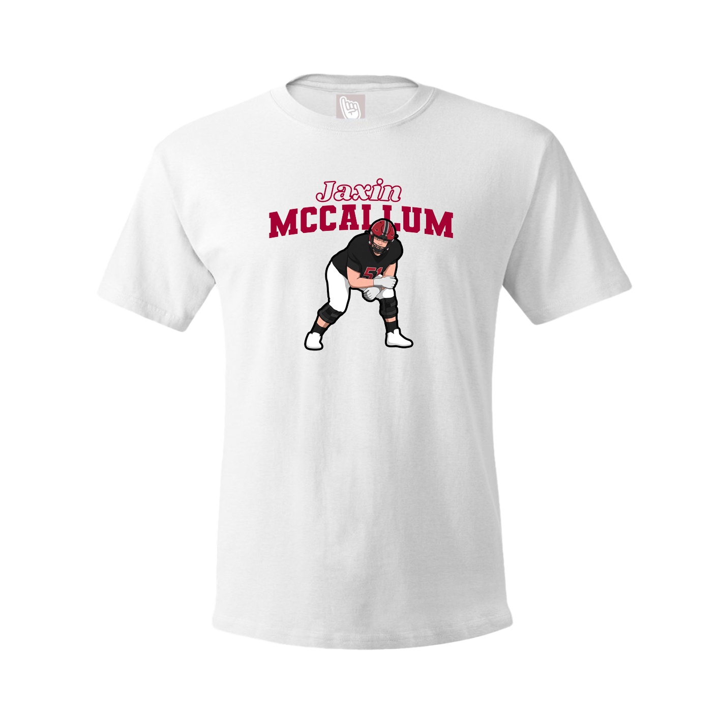 Youth Tee — Name Arch in White