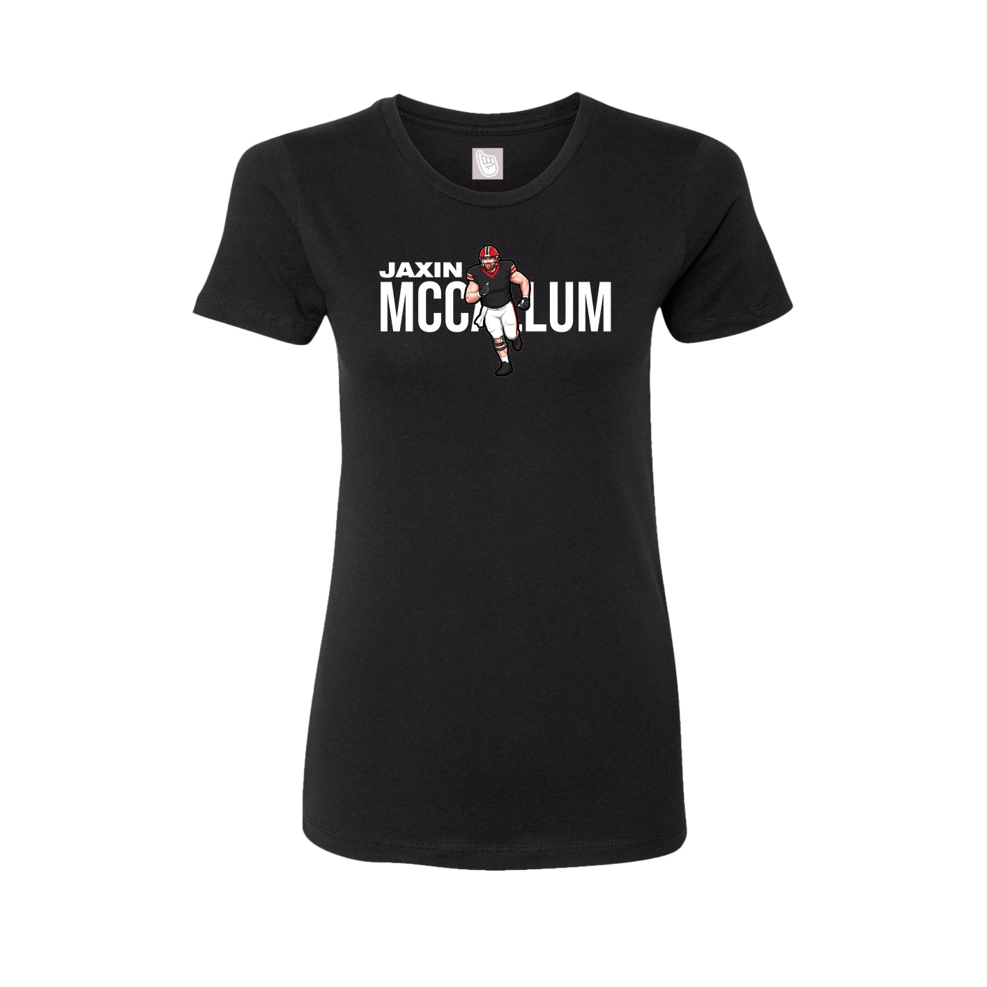 Fitted Women's Tee — Player Name in Black