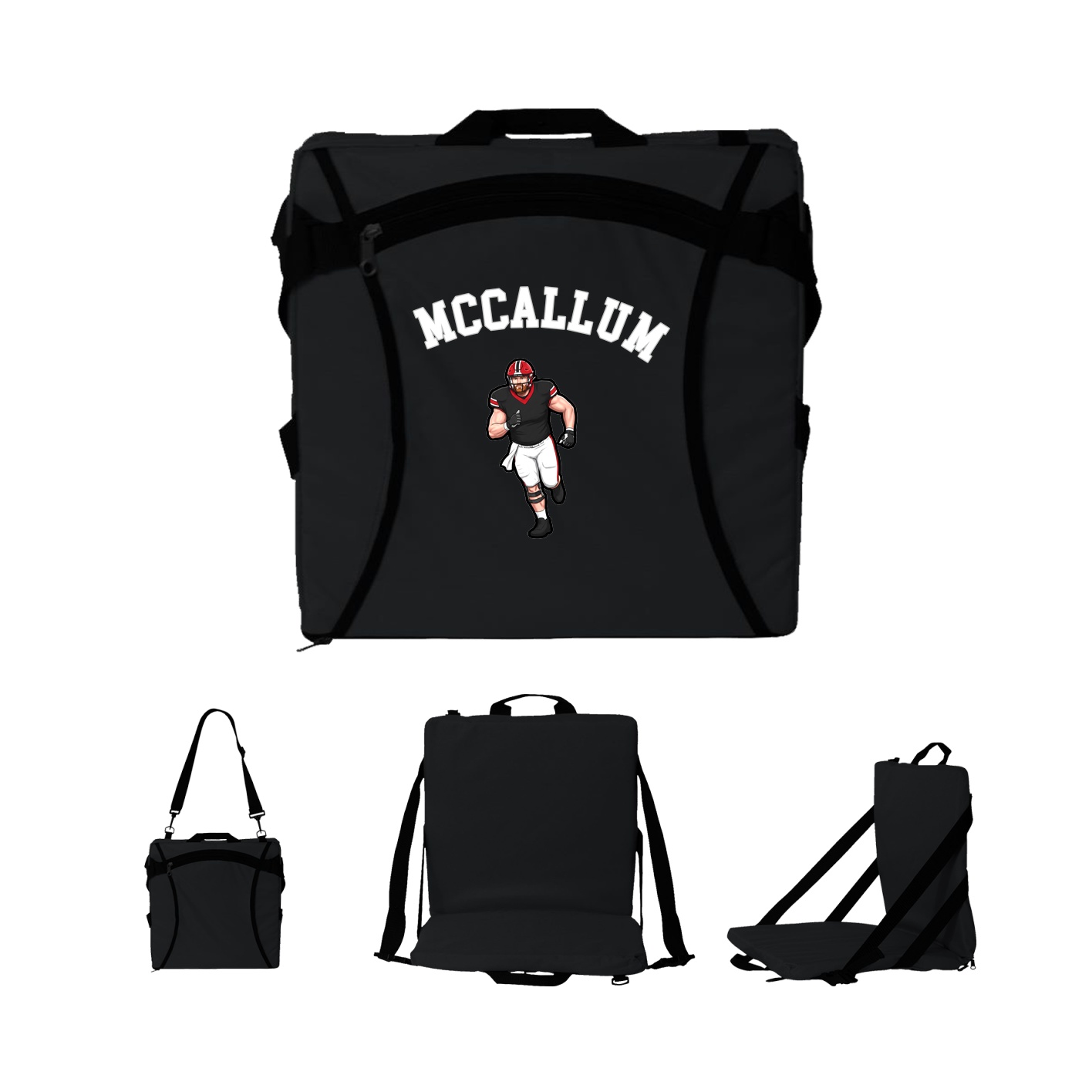 Folding Stadium Seat — Shirsey Arch in Black