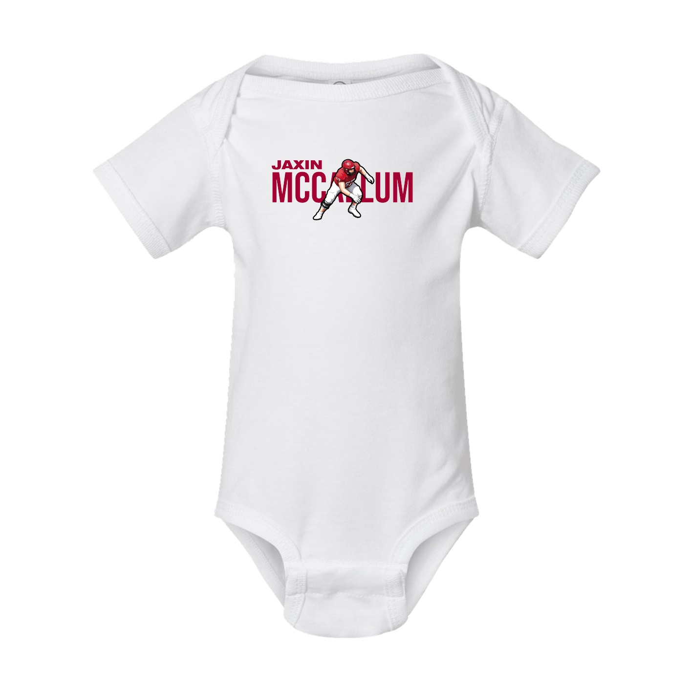 Baby Onesie — Player Name in White