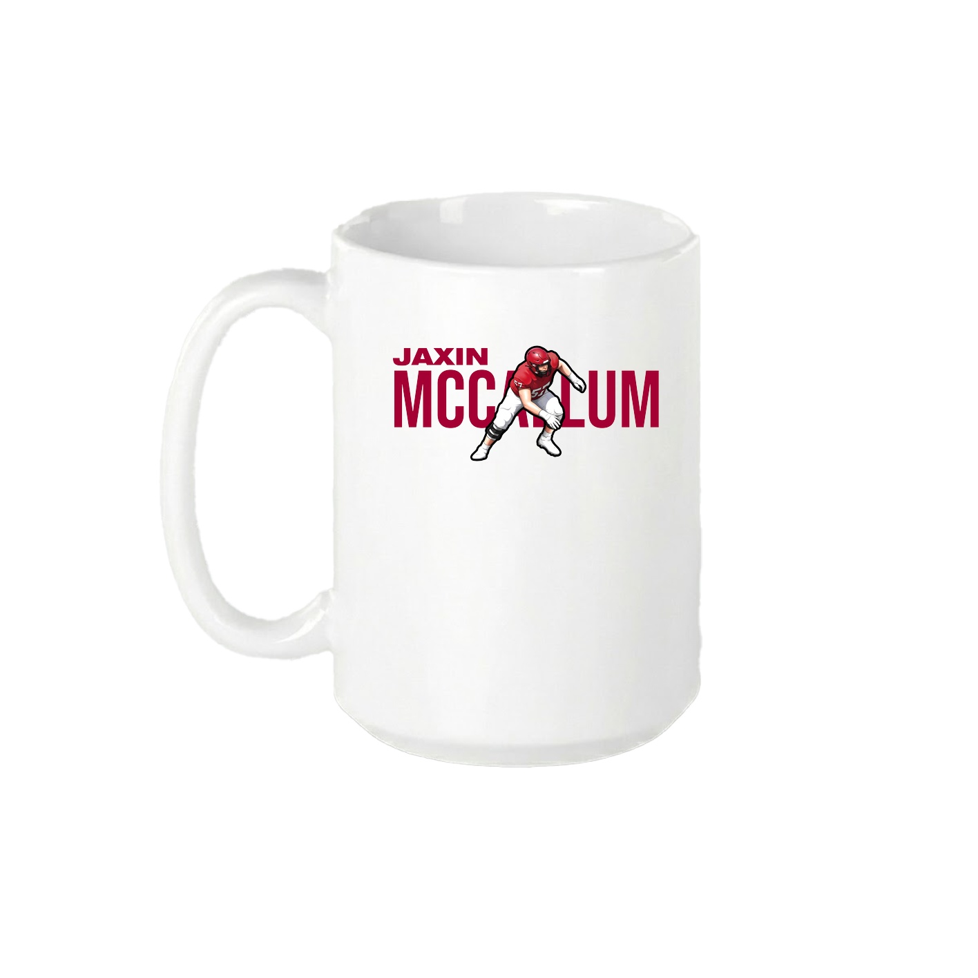 15oz Coffee Mug — Player Name in White