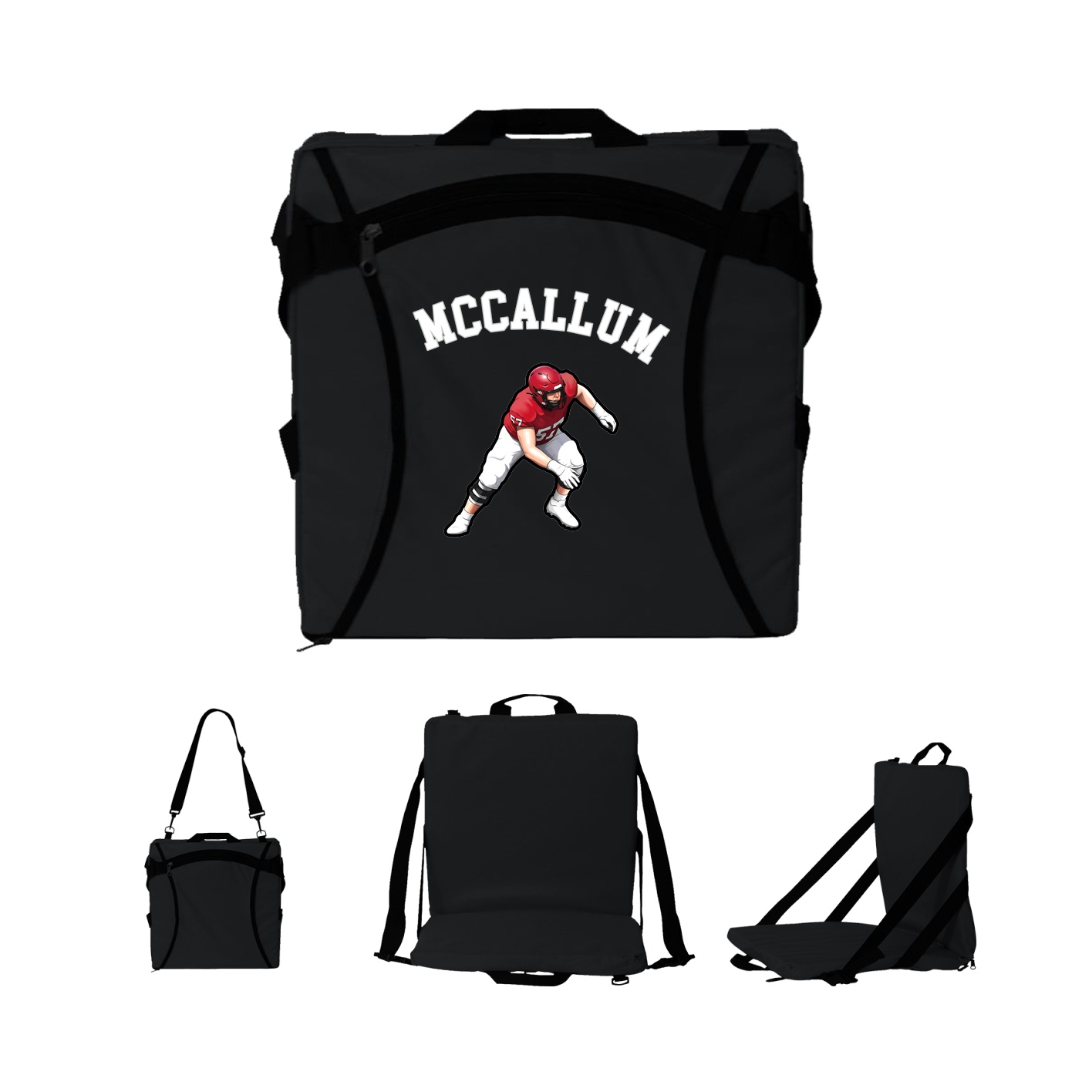 Folding Stadium Seat — Shirsey Arch in Black