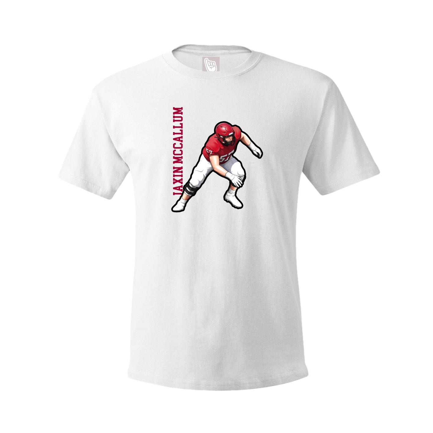 Tee — Name Vertical in White
