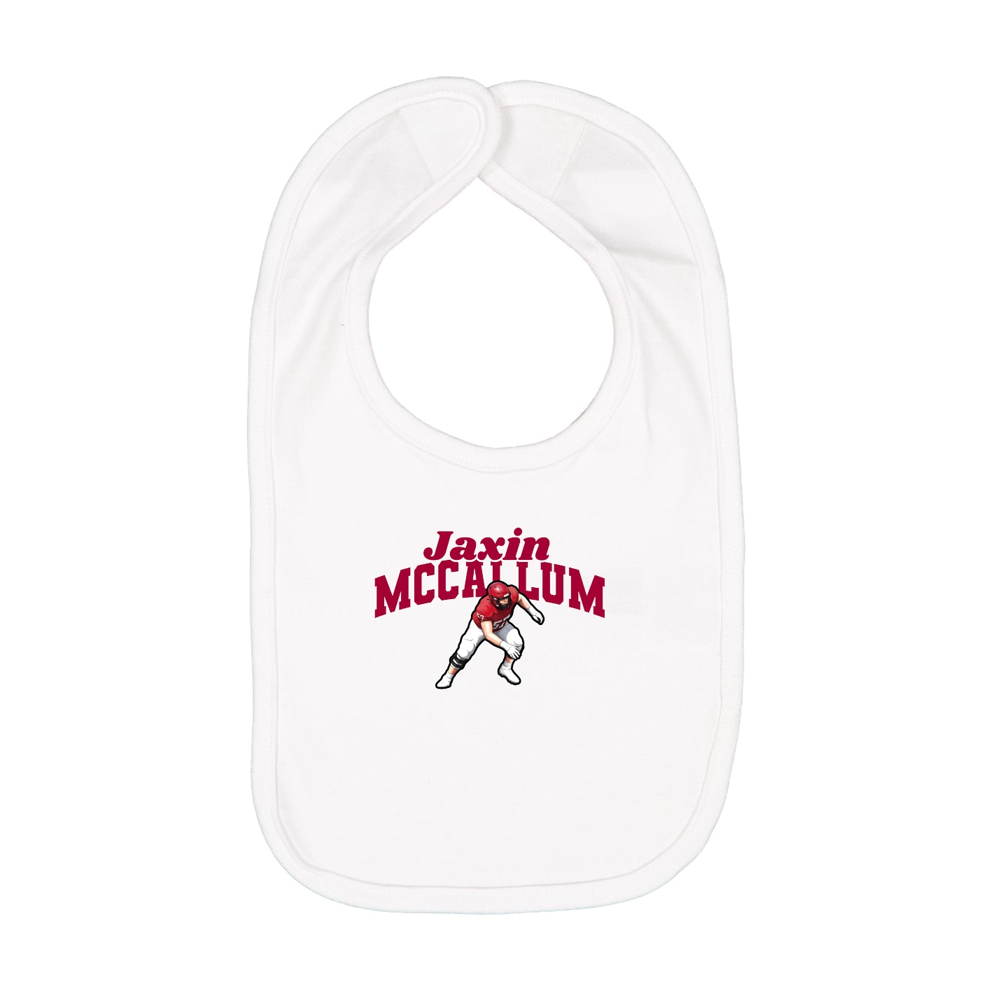Infant Bib — Signature Arch in White