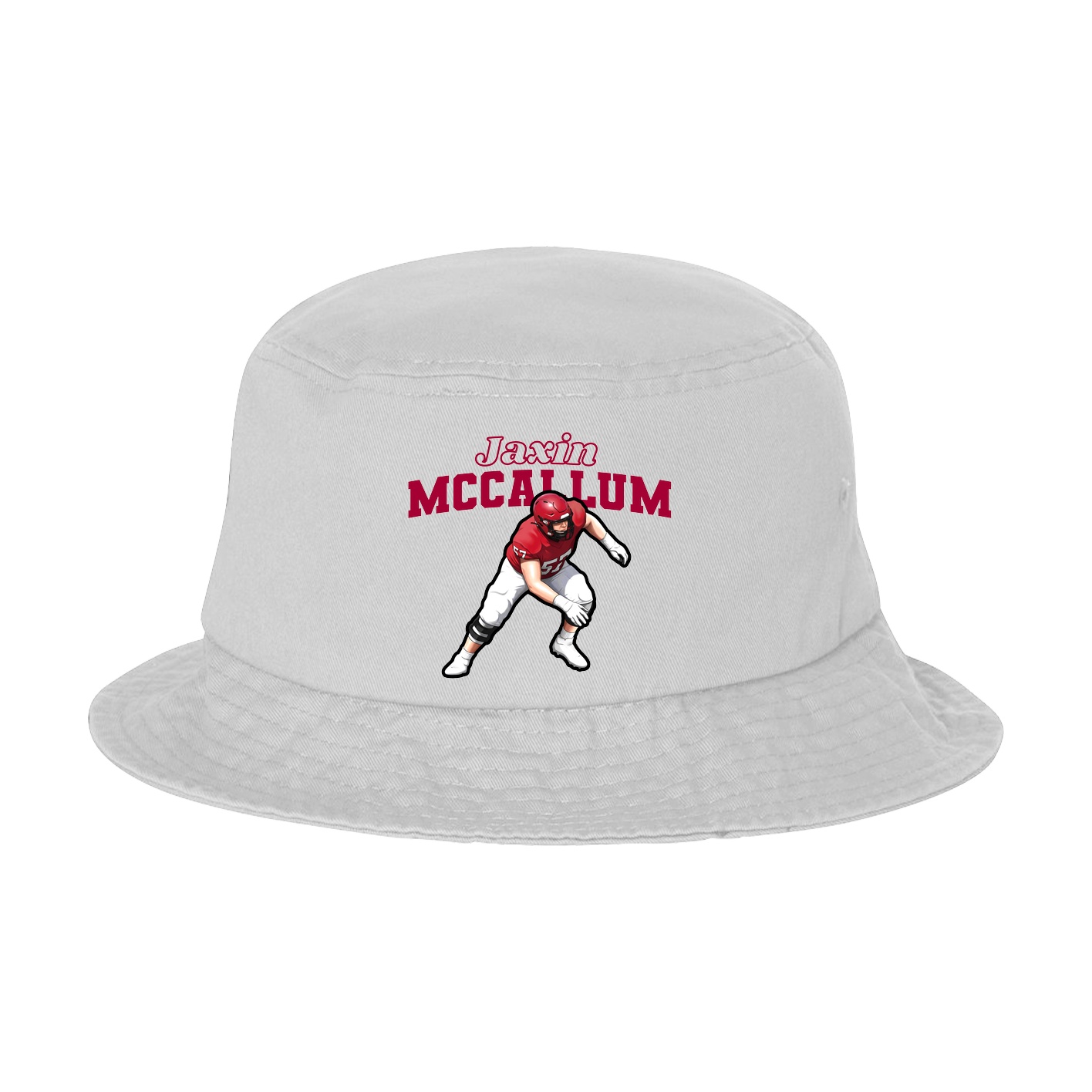 Bucket Cap — Name Arch in White