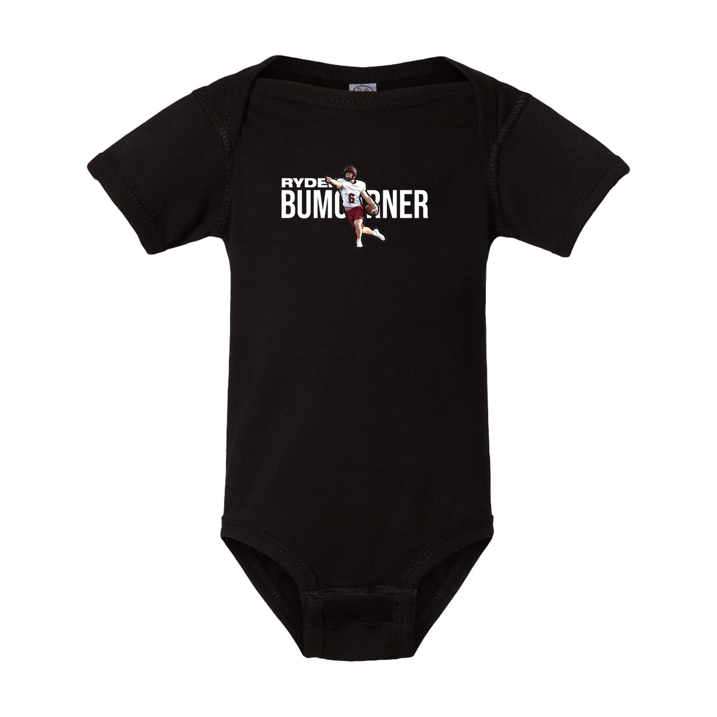 Baby Onesie — Player Name in Black