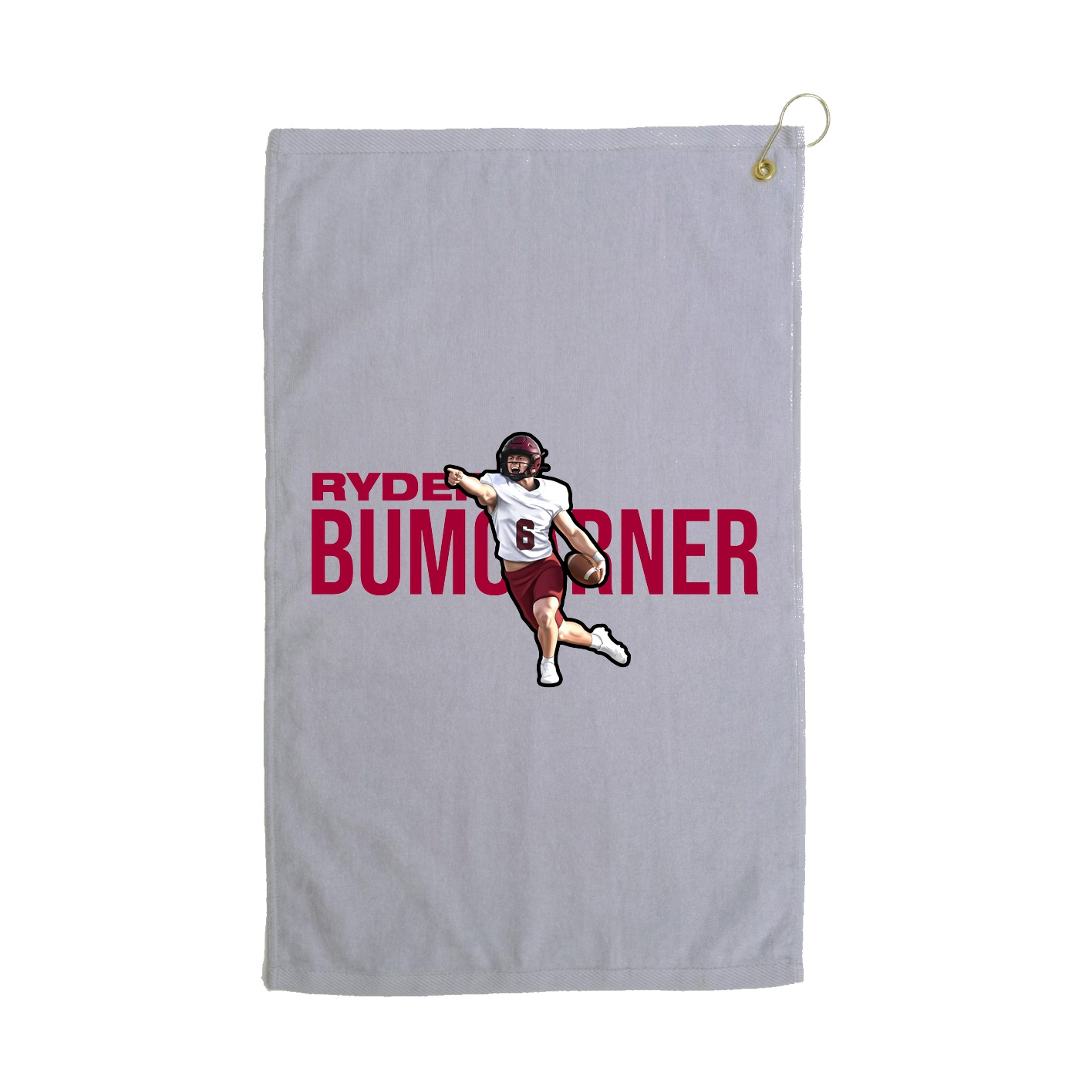 Golf Towel — Player Name in Grey