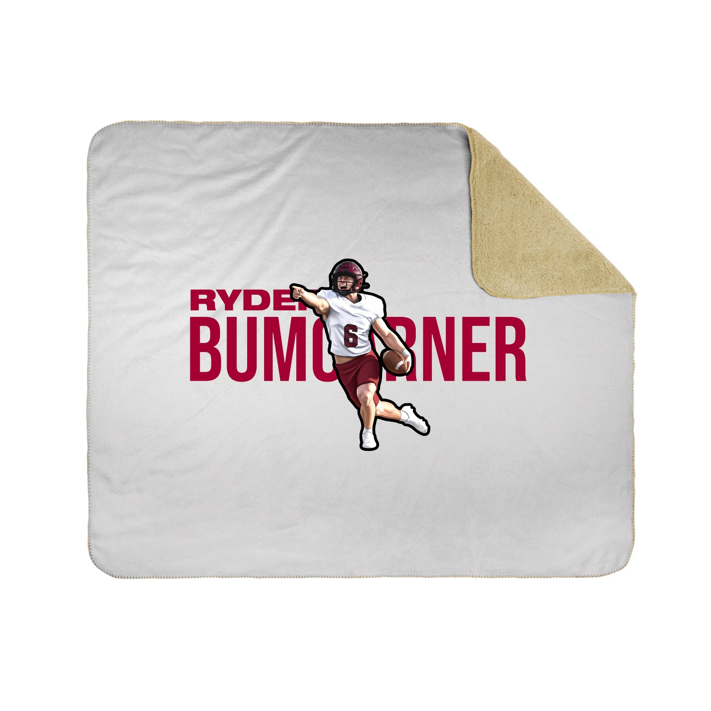 Throw Blanket — Player Name in White