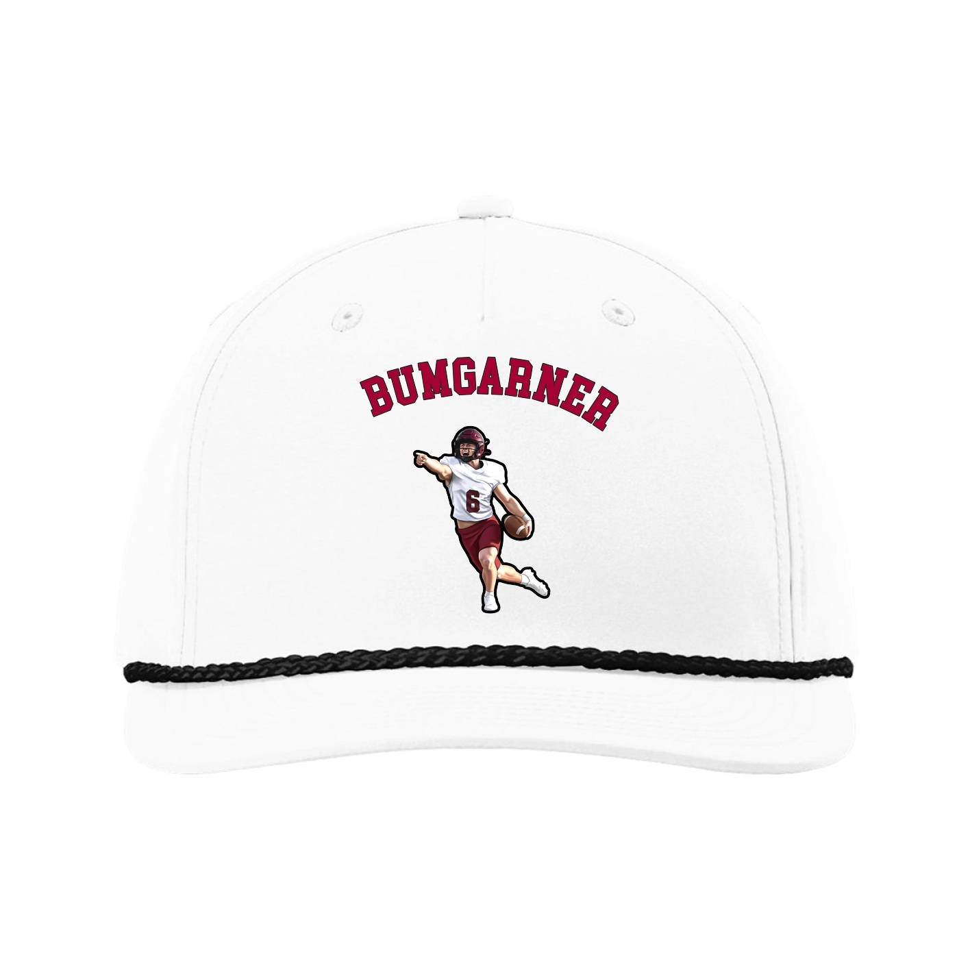 Five-Panel Classic Rope Cap — Shirsey Arch in White