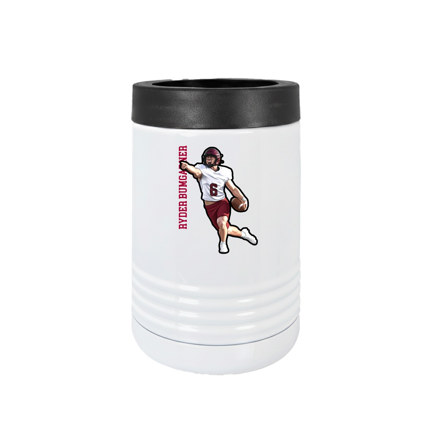 Beverage Holder — Name Vertical in White
