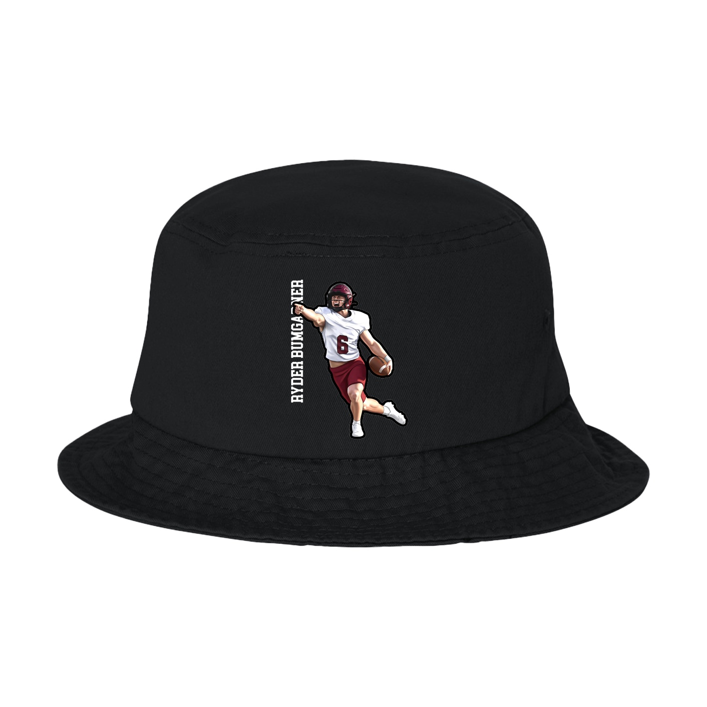 Bucket Cap — Name Vertical in Black