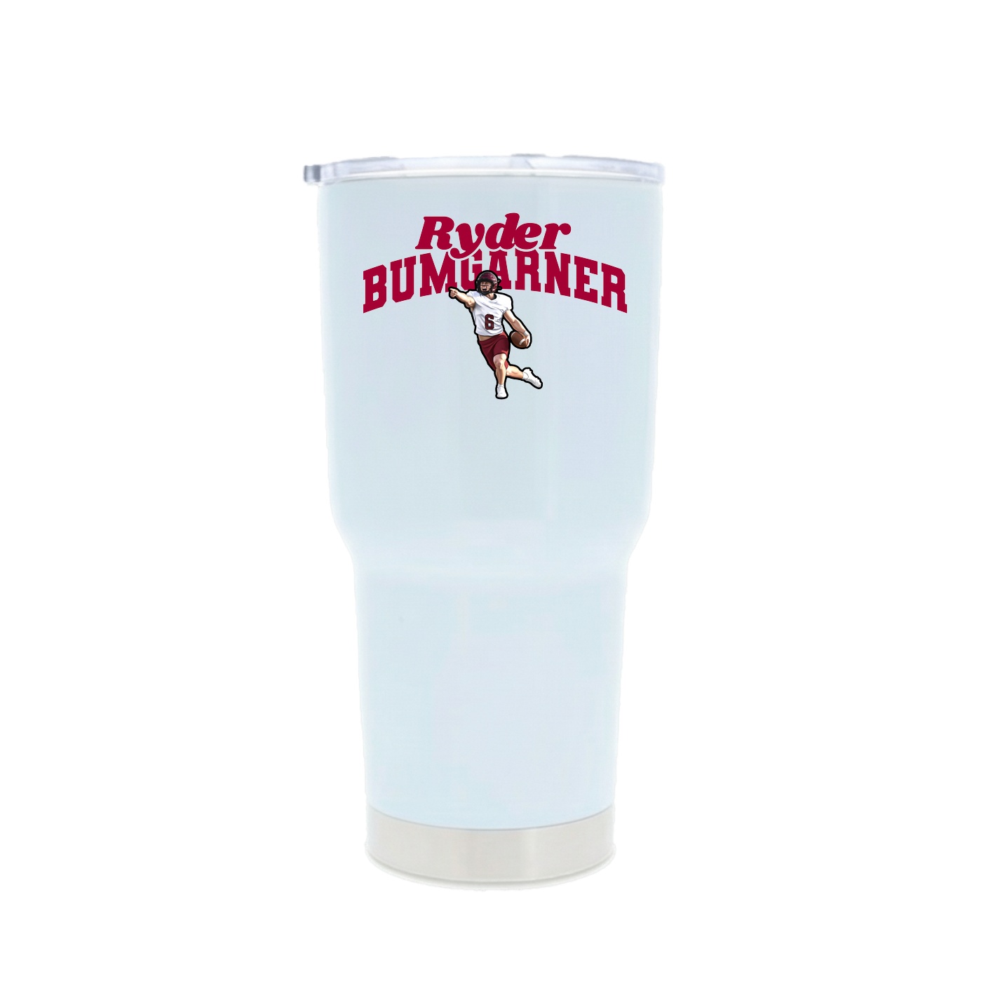 30oz Stainless Steel Tumbler — Signature Arch in White