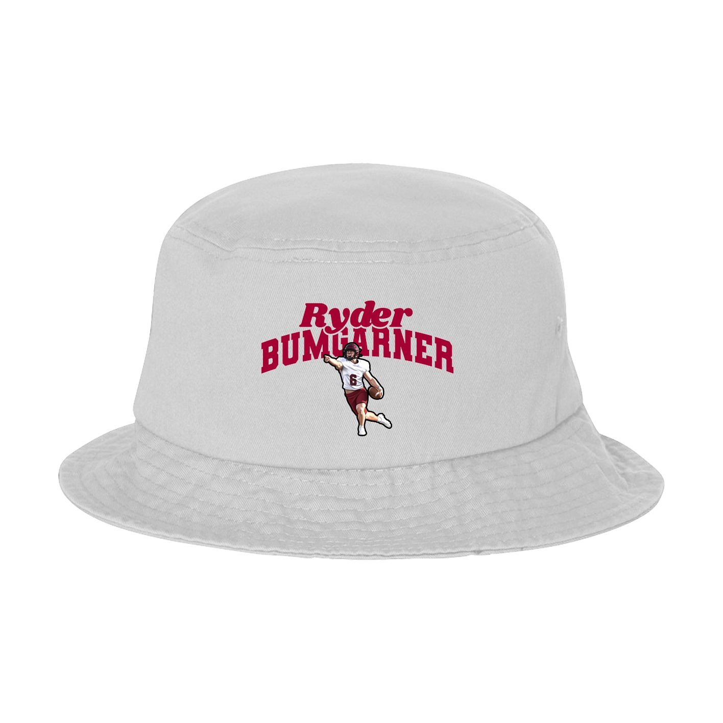 Bucket Cap — Signature Arch in White
