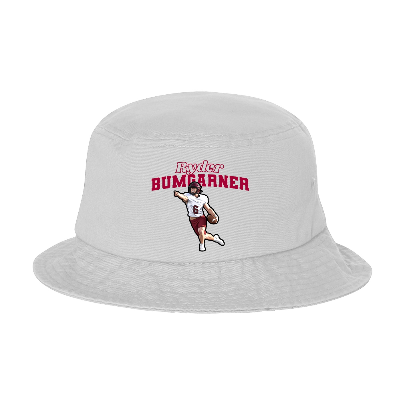 Bucket Cap — Name Arch in White