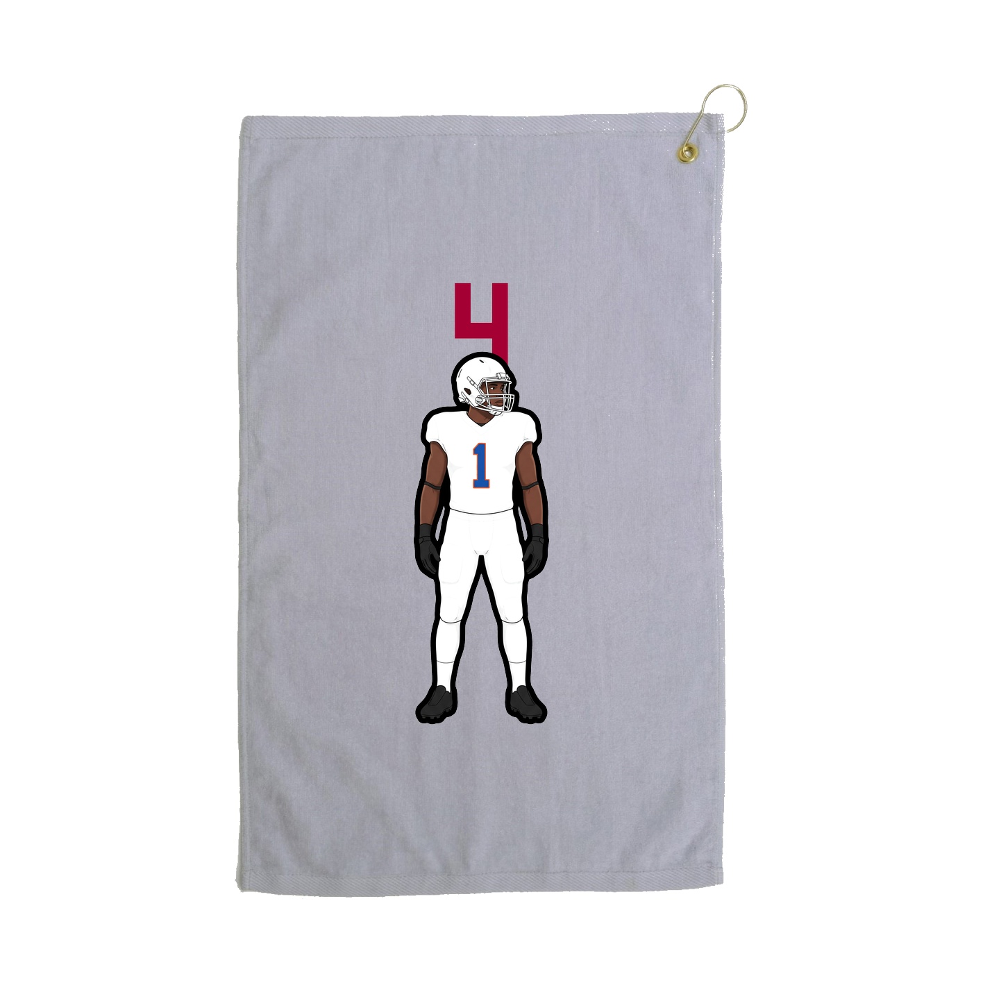 Golf Towel — Number Top in Grey