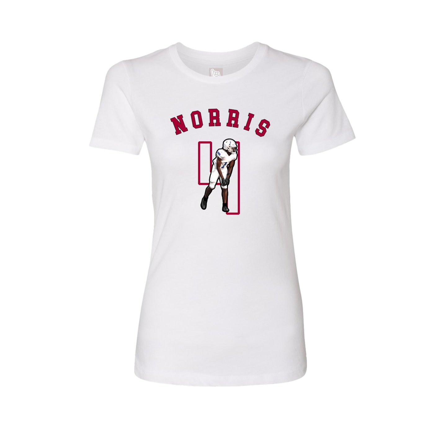 Fitted Women's Tee — Shirsey Arch in White