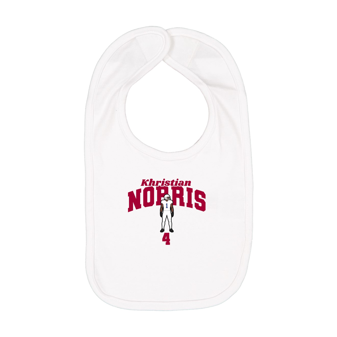Infant Bib — Signature Arch in White