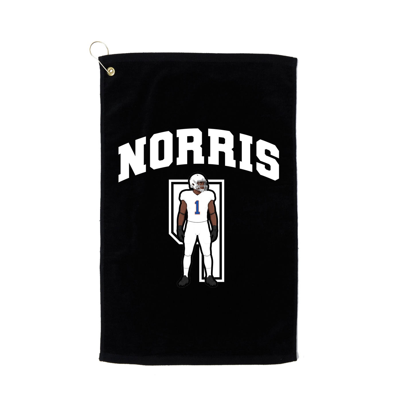 Golf Towel — Number in Black